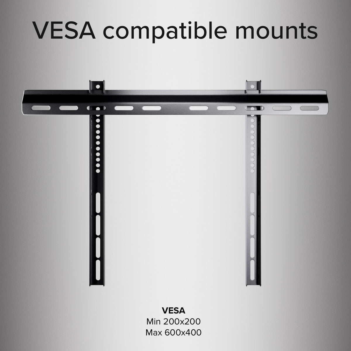 Supporto TV da parete, FIXED, 75", 50kg, VESA 600x400