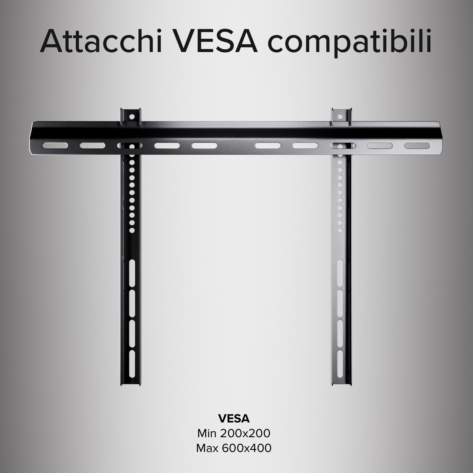 Supporto TV da parete, FIXED, 75", 50kg, VESA 600x400