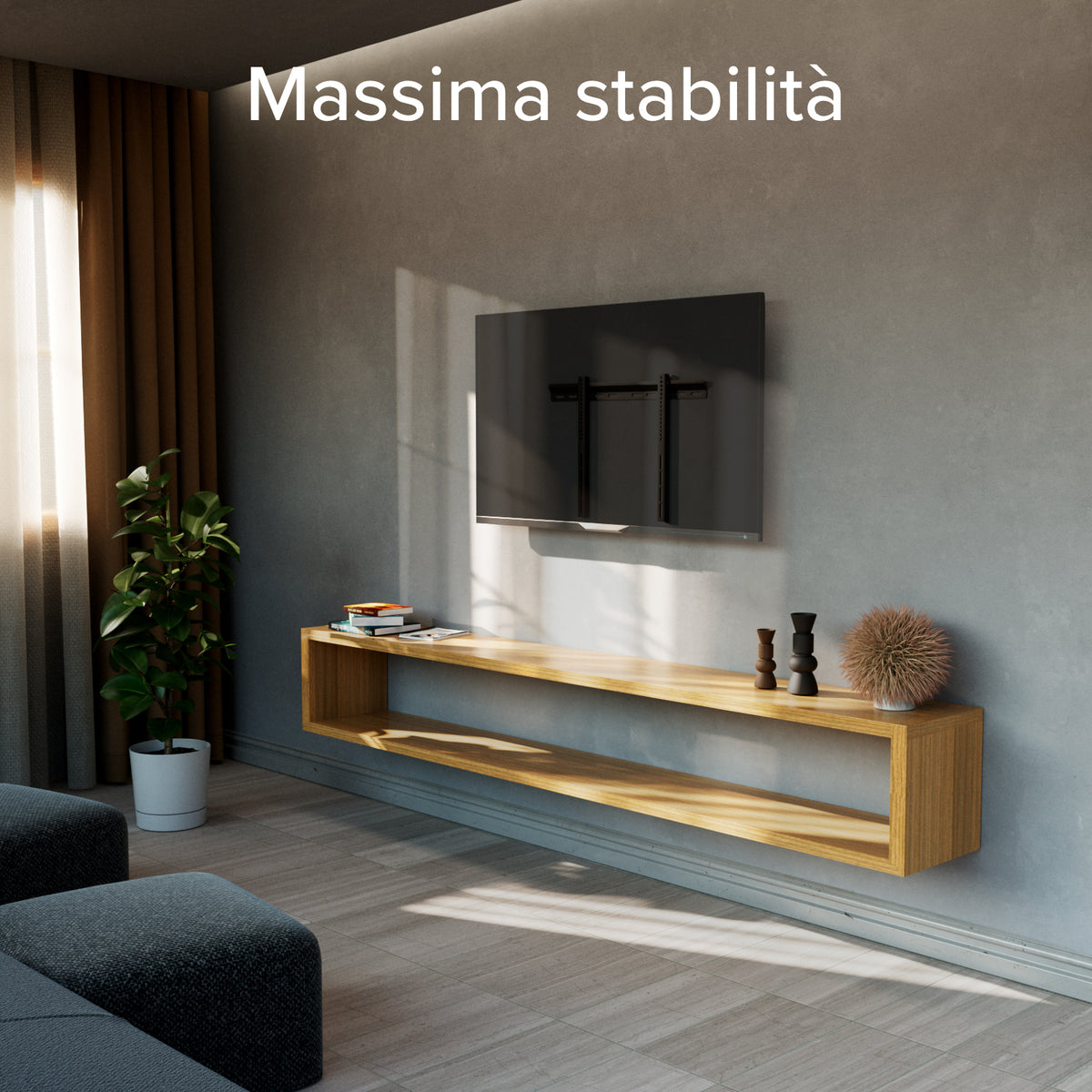 Supporto TV da parete, FIXED, 75", 50kg, VESA 600x400