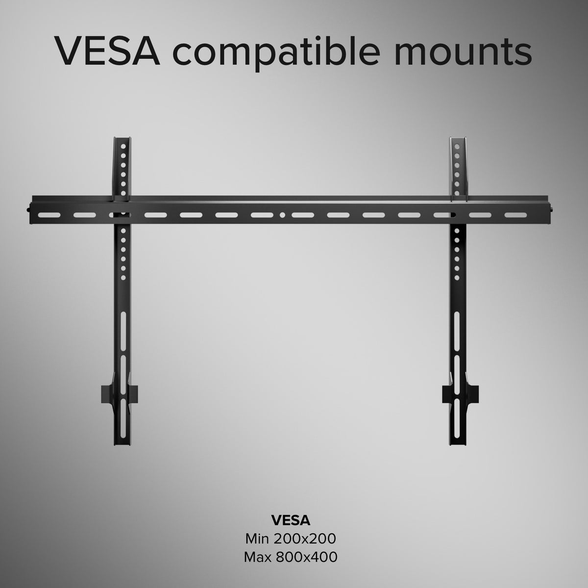 TITAN Supporto TV da parete, FIXED, 85", 75kg, VESA 800x400