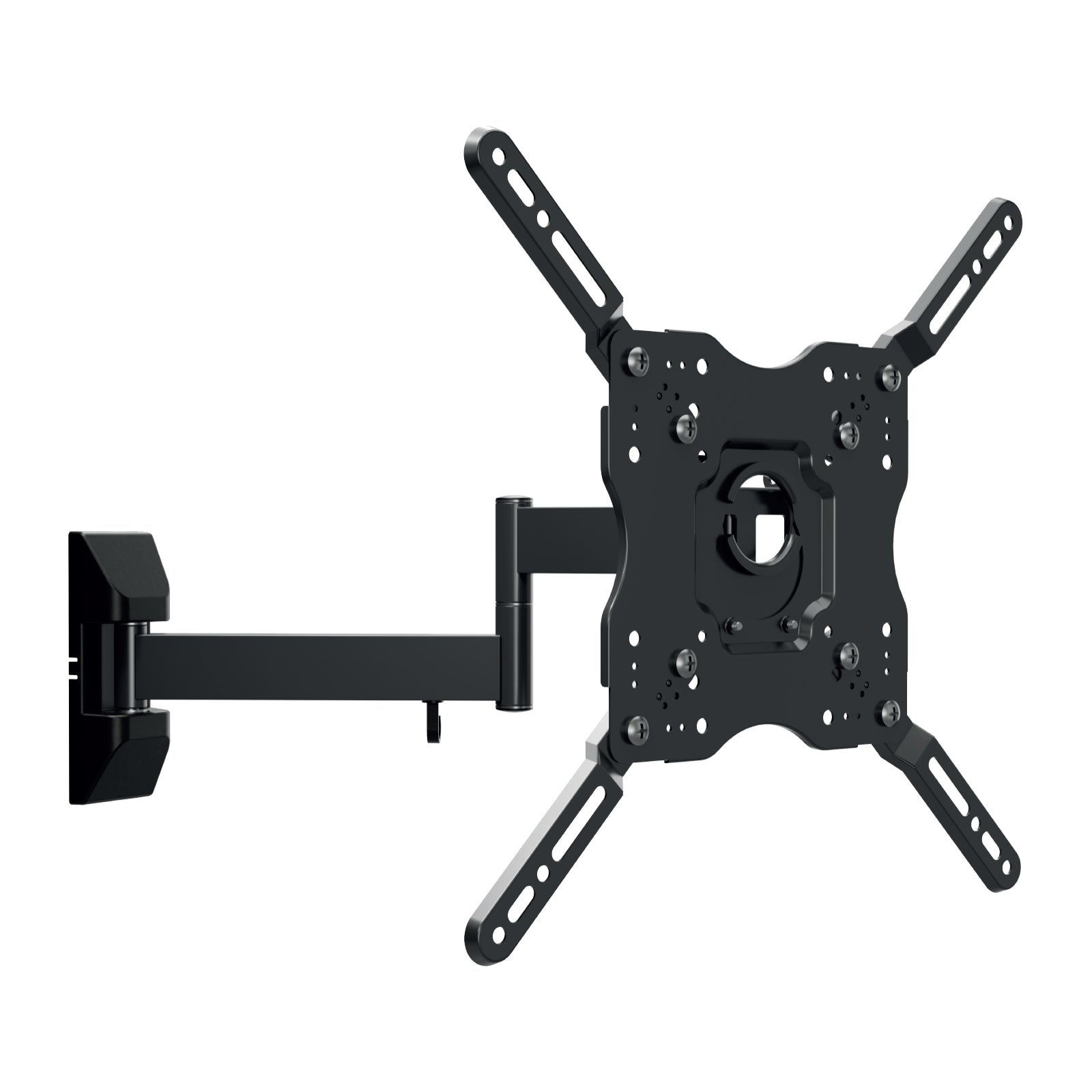 Soporte de pared para TV, Giratorio, doble brazo, con pasacables, 55", 35kg, VESA 400x400