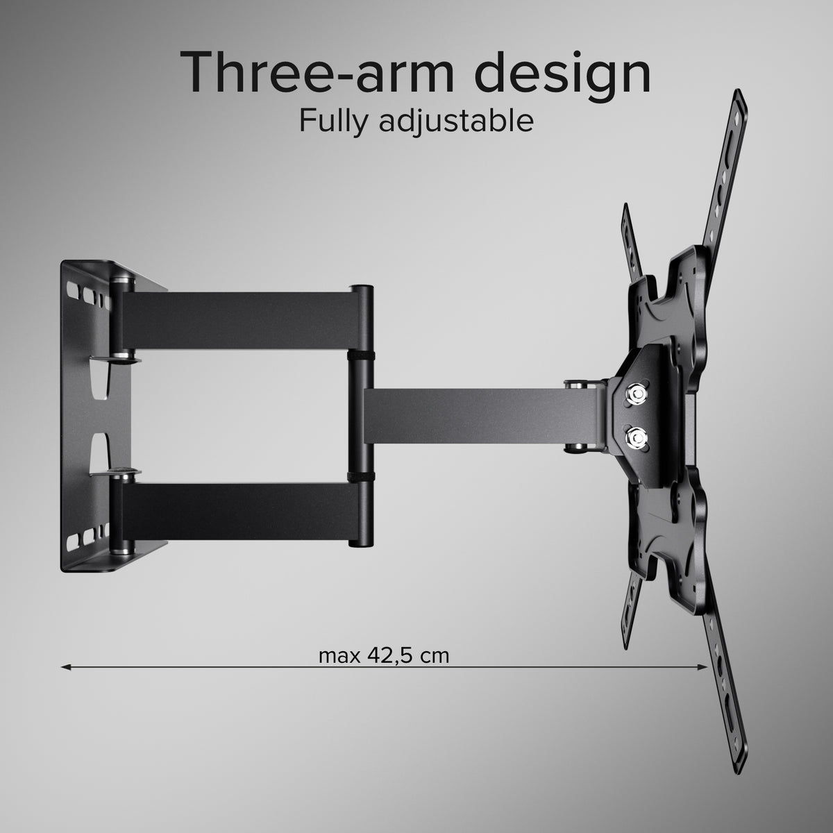 Support mural TV, MOTION, 75", 45kg, VESA 400x400