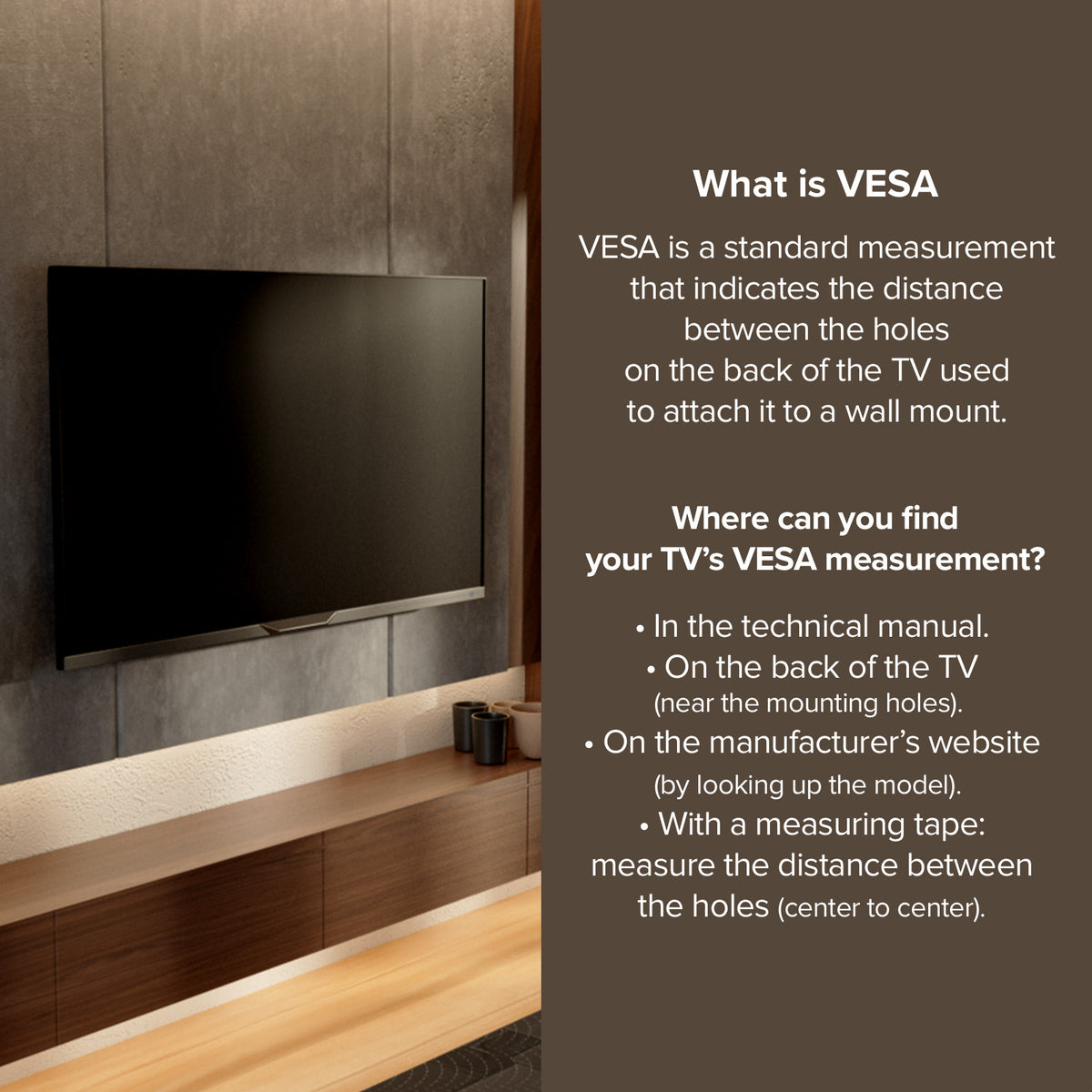 Support mural TV, FIXED, 55", 45kg, VESA 400x400