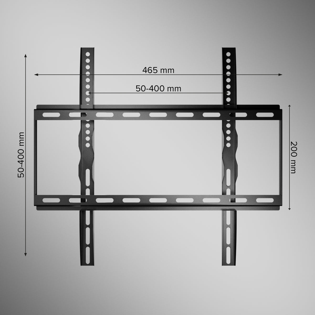 Support mural TV, FIXED, 55", 45kg, VESA 400x400