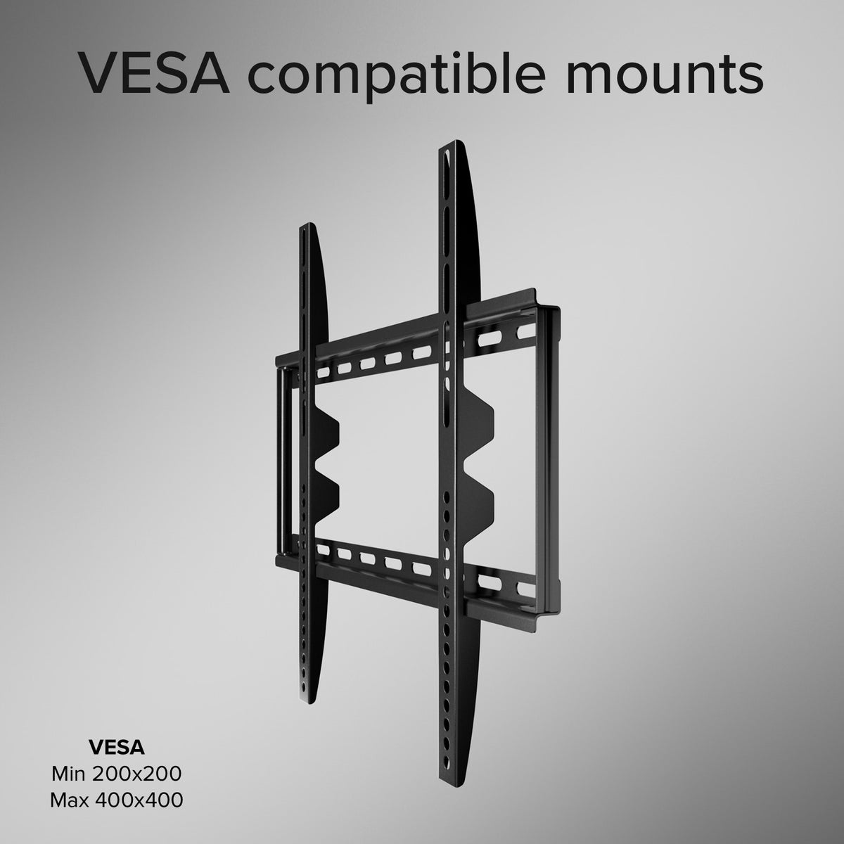 Support mural TV, FIXED, 55", 45kg, VESA 400x400