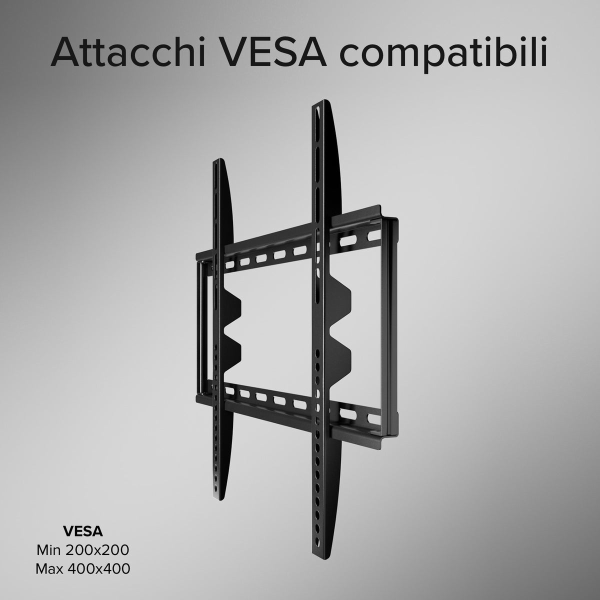 Support mural TV, FIXED, 55", 45kg, VESA 400x400