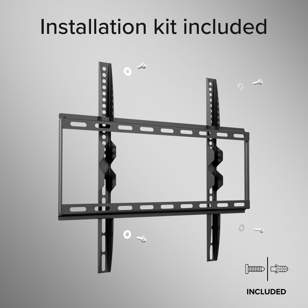 Support mural TV, FIXED, 55", 45kg, VESA 400x400
