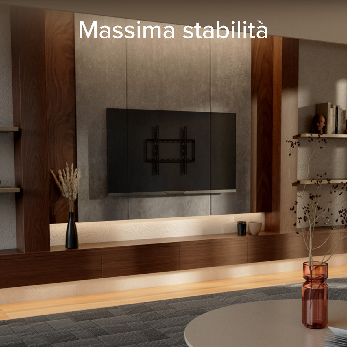 Support mural TV, FIXED, 55", 45kg, VESA 400x400