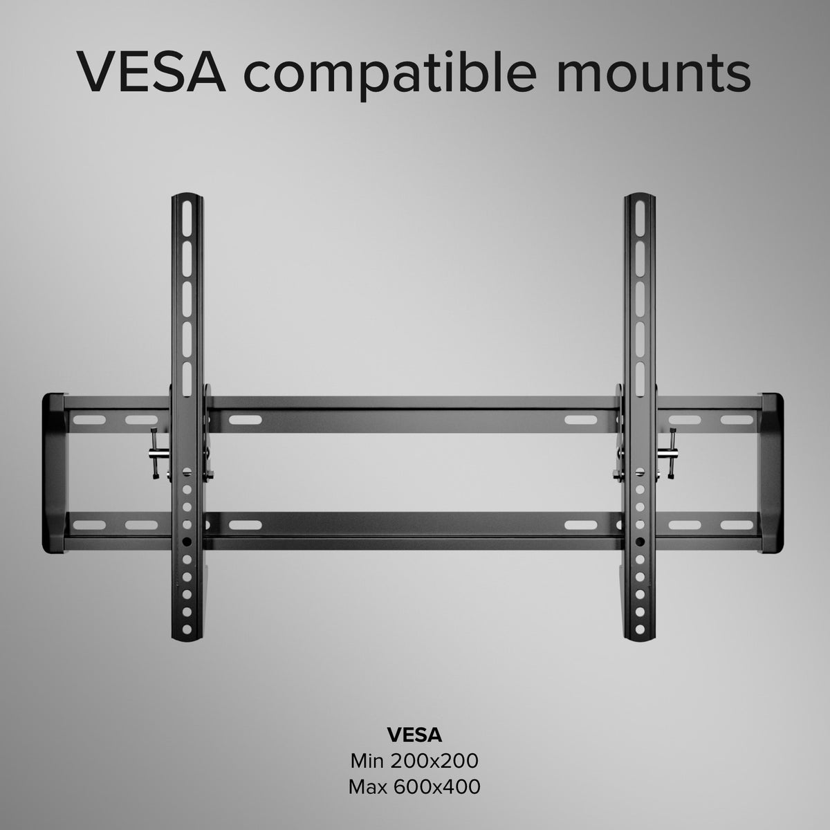 TV Wall Mount, TILT, 85", 50kg, VESA 600x400