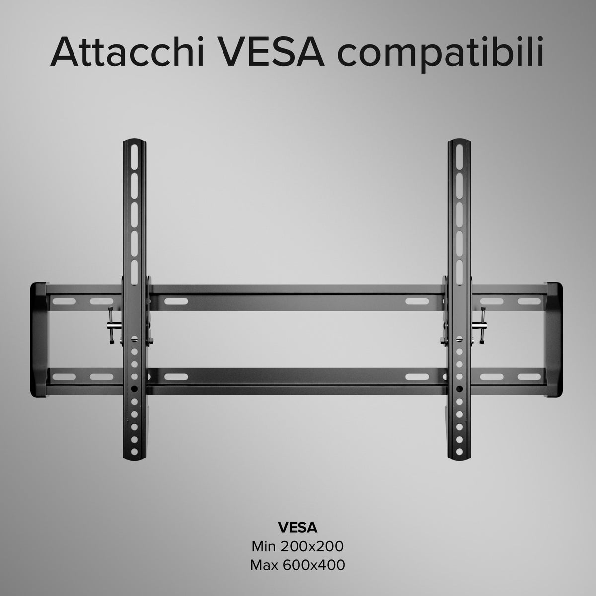 TV Wall Mount, TILT, 85", 50kg, VESA 600x400