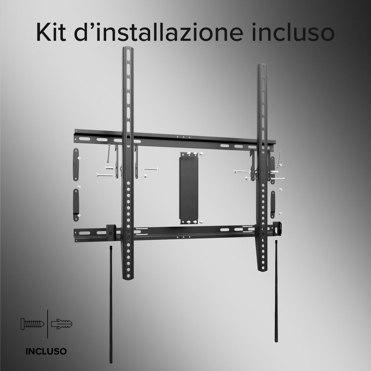 TITAN Support mural TV, TILT, 100", 80kg, VESA 600x600