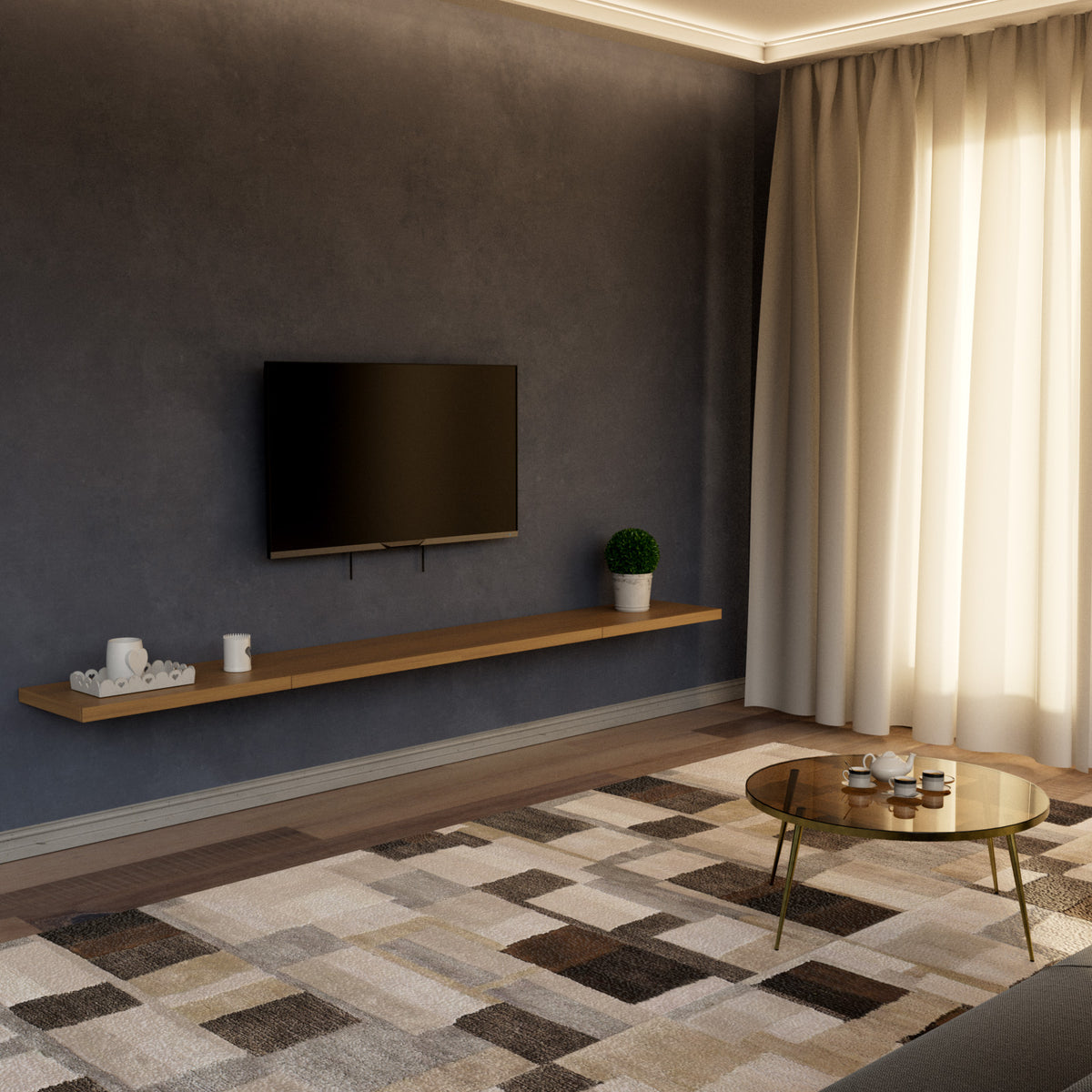 TITAN Support mural TV, TILT, 100", 80kg, VESA 600x600