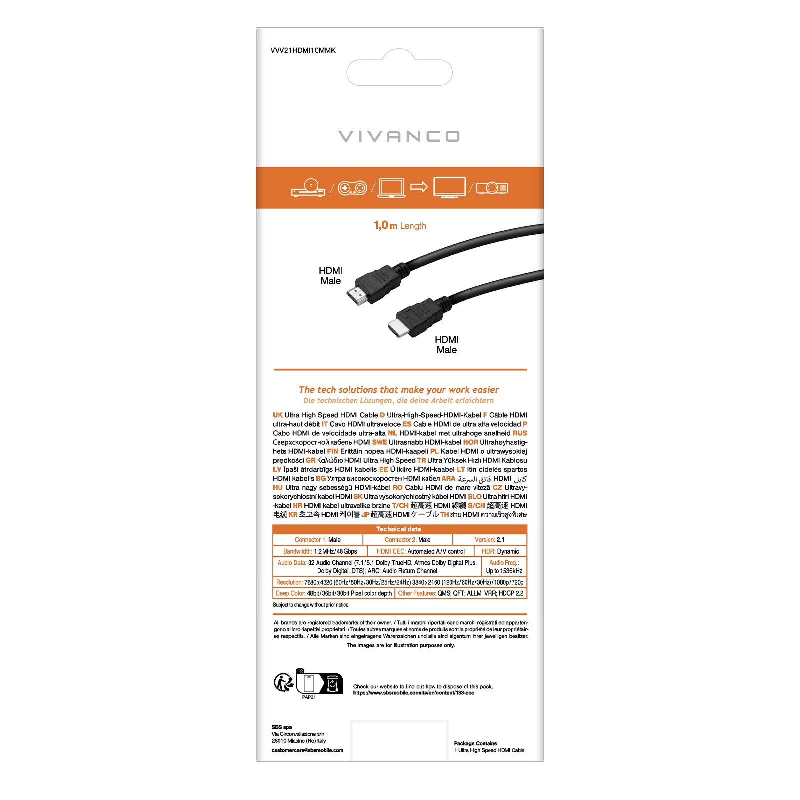 Cavo HDMI Ultra High Speed