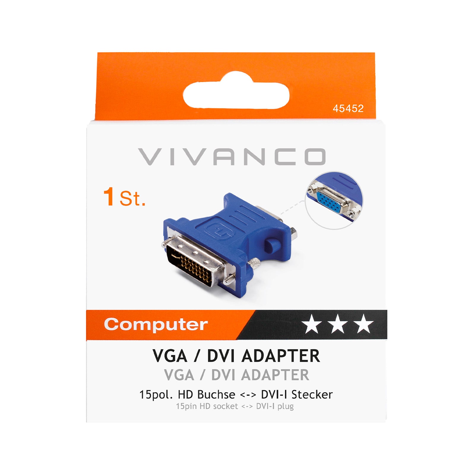 Compact DVI adapter