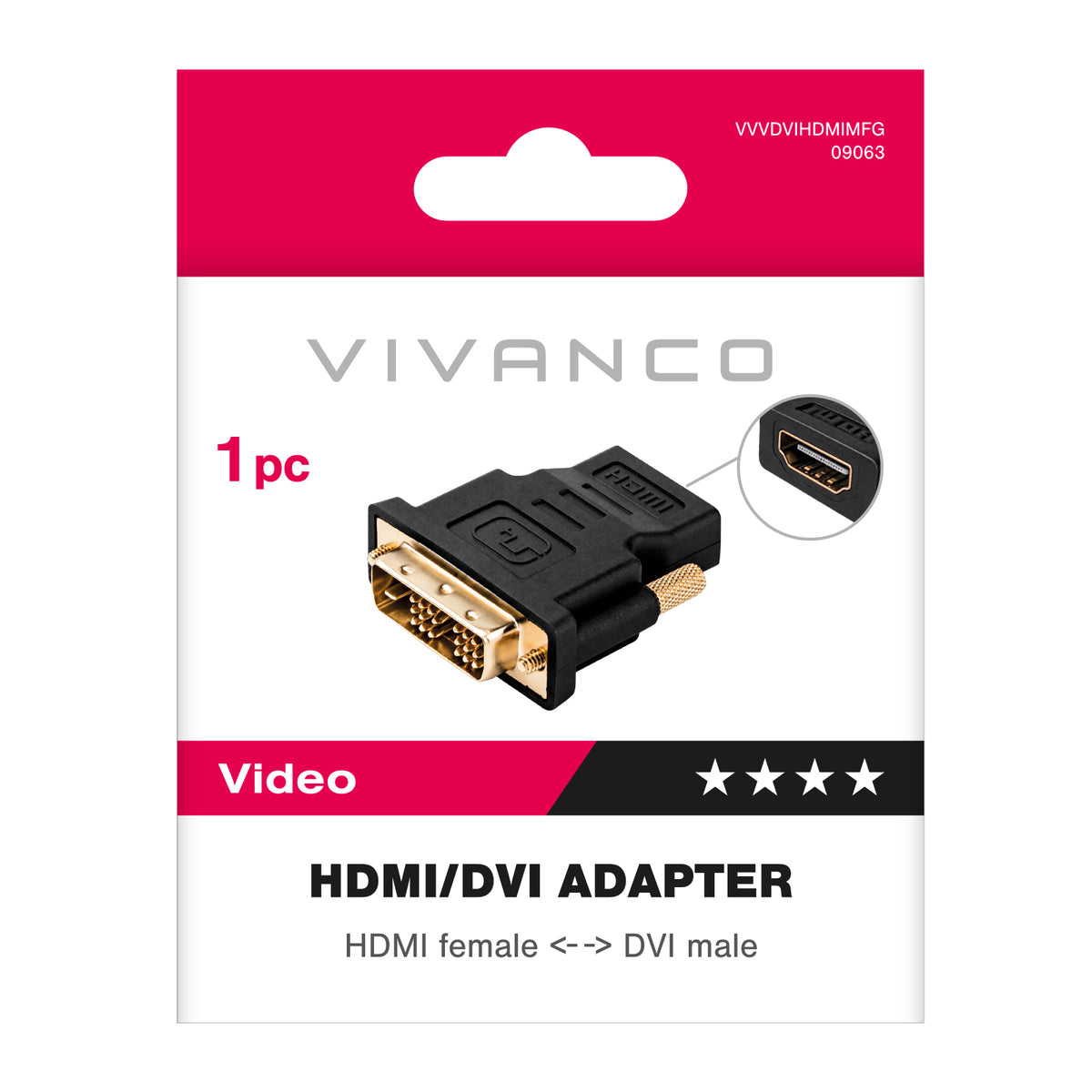 Adattatore DVI-D/HDMI connettori dorati
