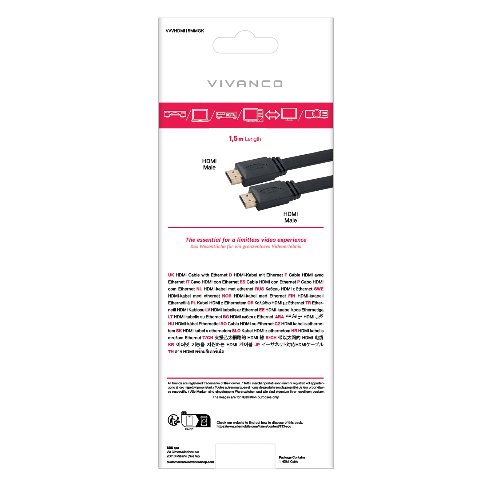 Cavo HDMI v. 2 - 4K