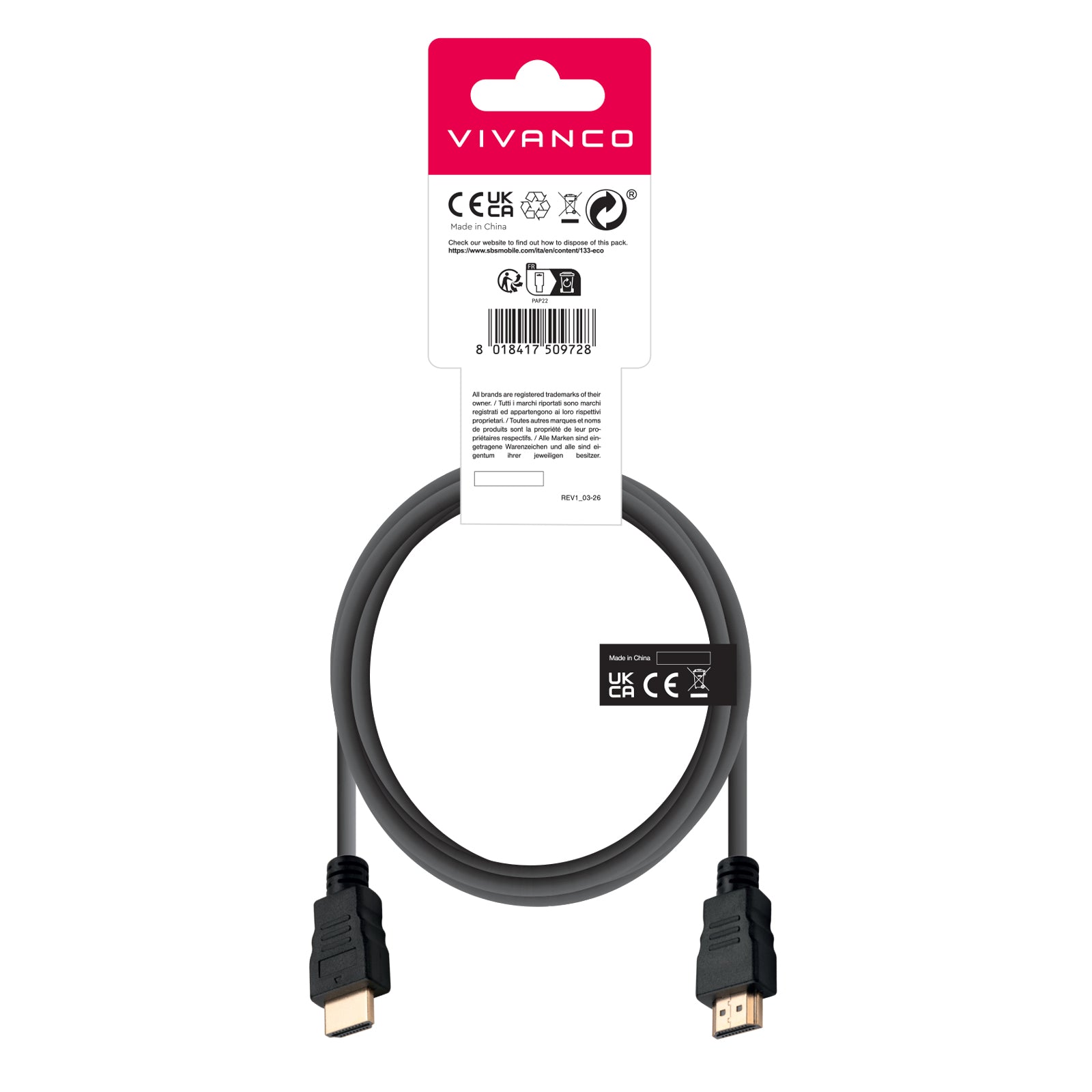 Cavo HDMI 2.1 per 8K