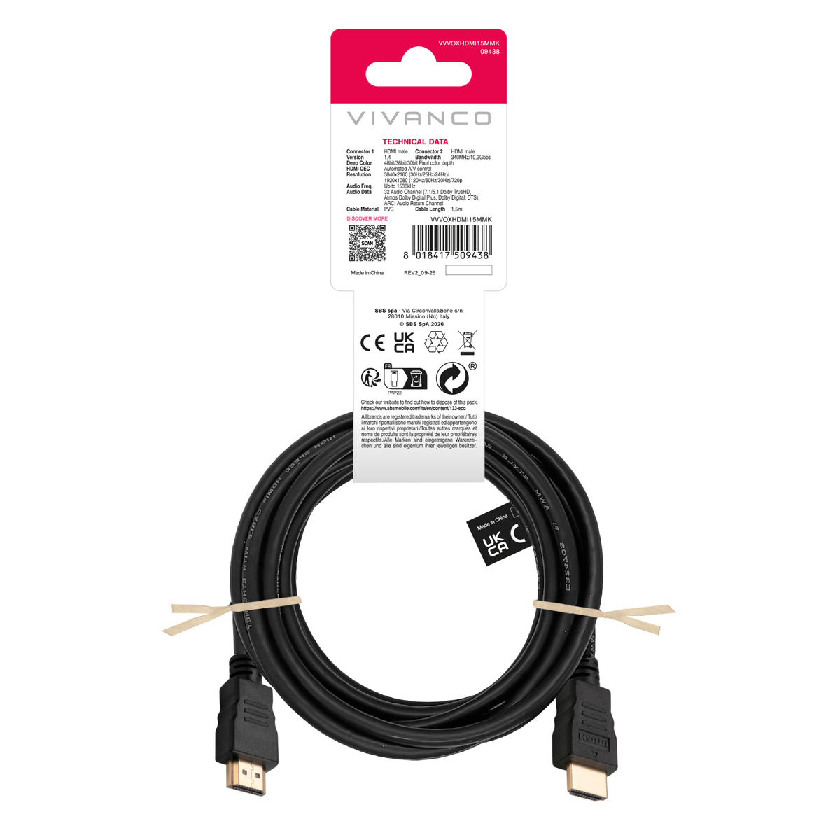 Cable HDMI versión 1.4 - Full HD