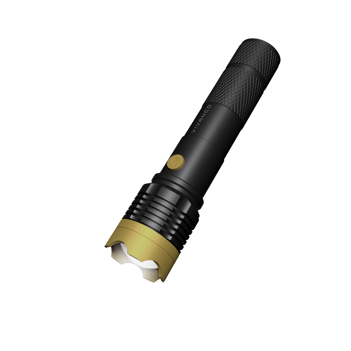 Torcia LED in metallo ricaricabile USB-C, 800 lumen, con zoom e 3 modalità luce