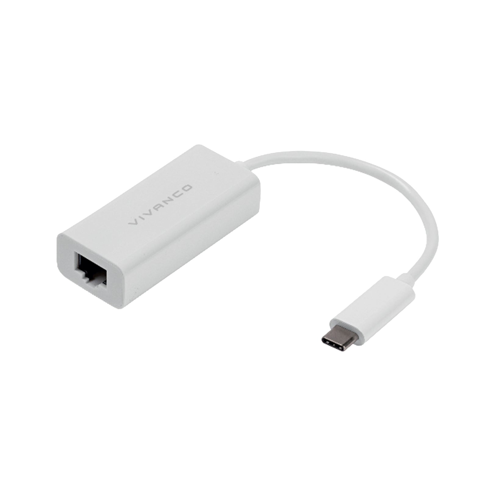 USB-C male to LAN female adapter with 10 cm built-in cable