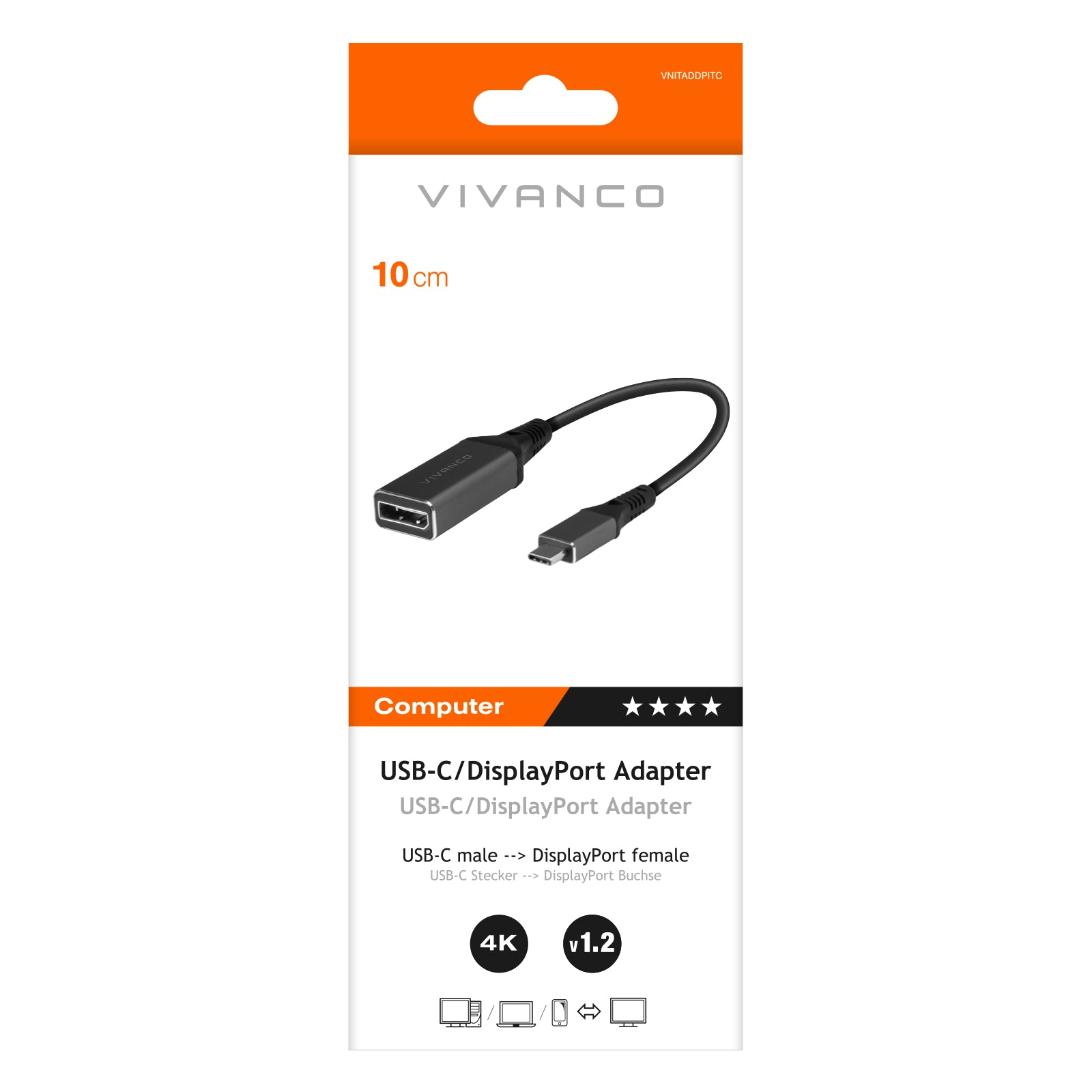 USB-C to DisplayPort adapter 0.1m