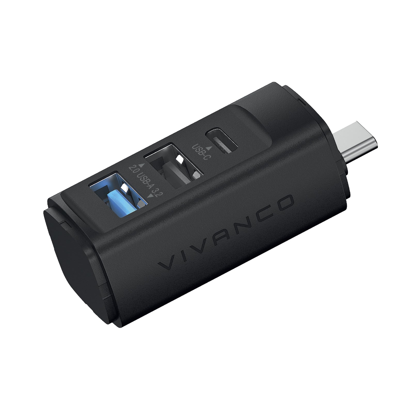 USB-C Hub mit USB-A 3.2 10 Gbit/s, USB-C- und USB-A-Ports mit 480 Mbit/s