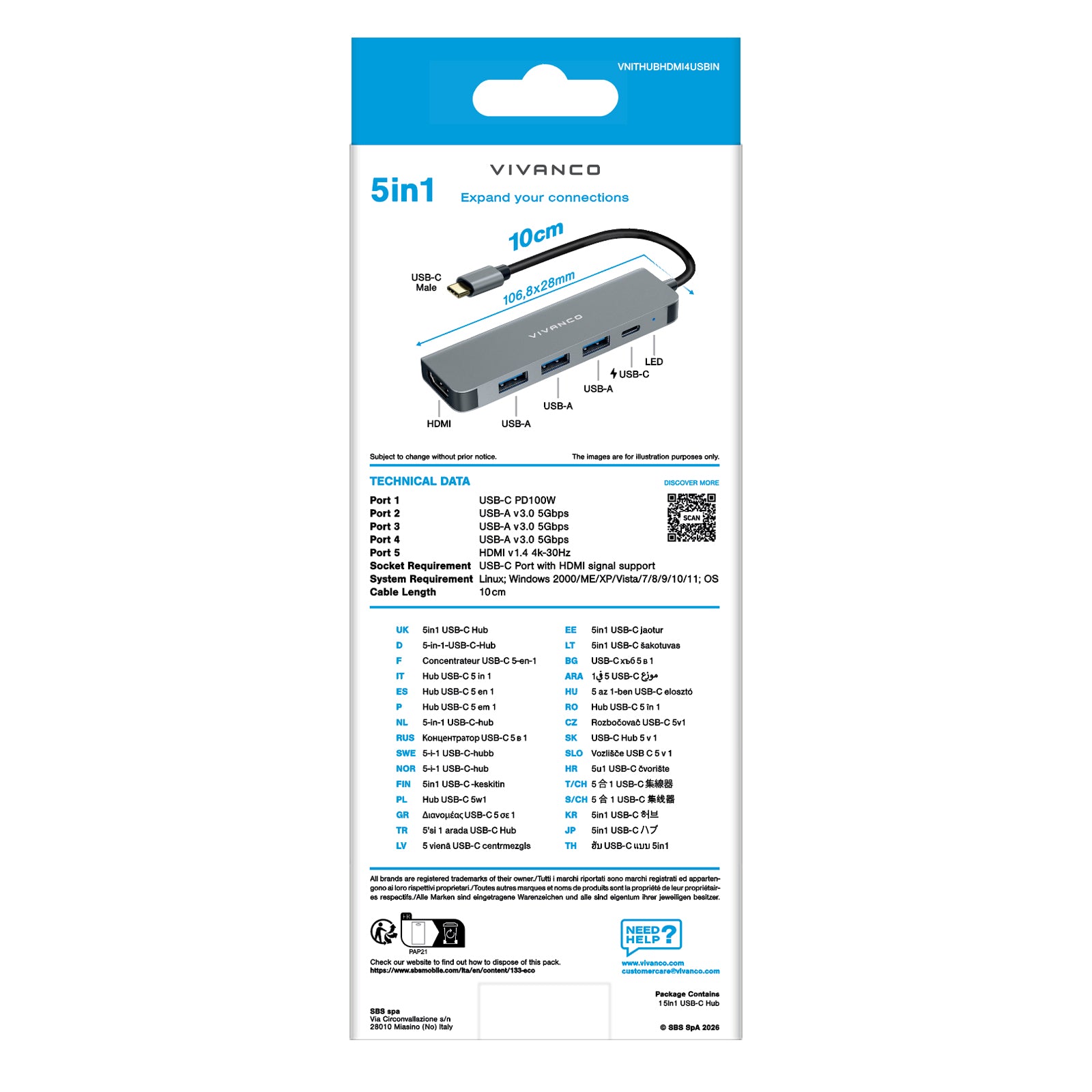 3-in-1 USB-C Hub mit USB-A