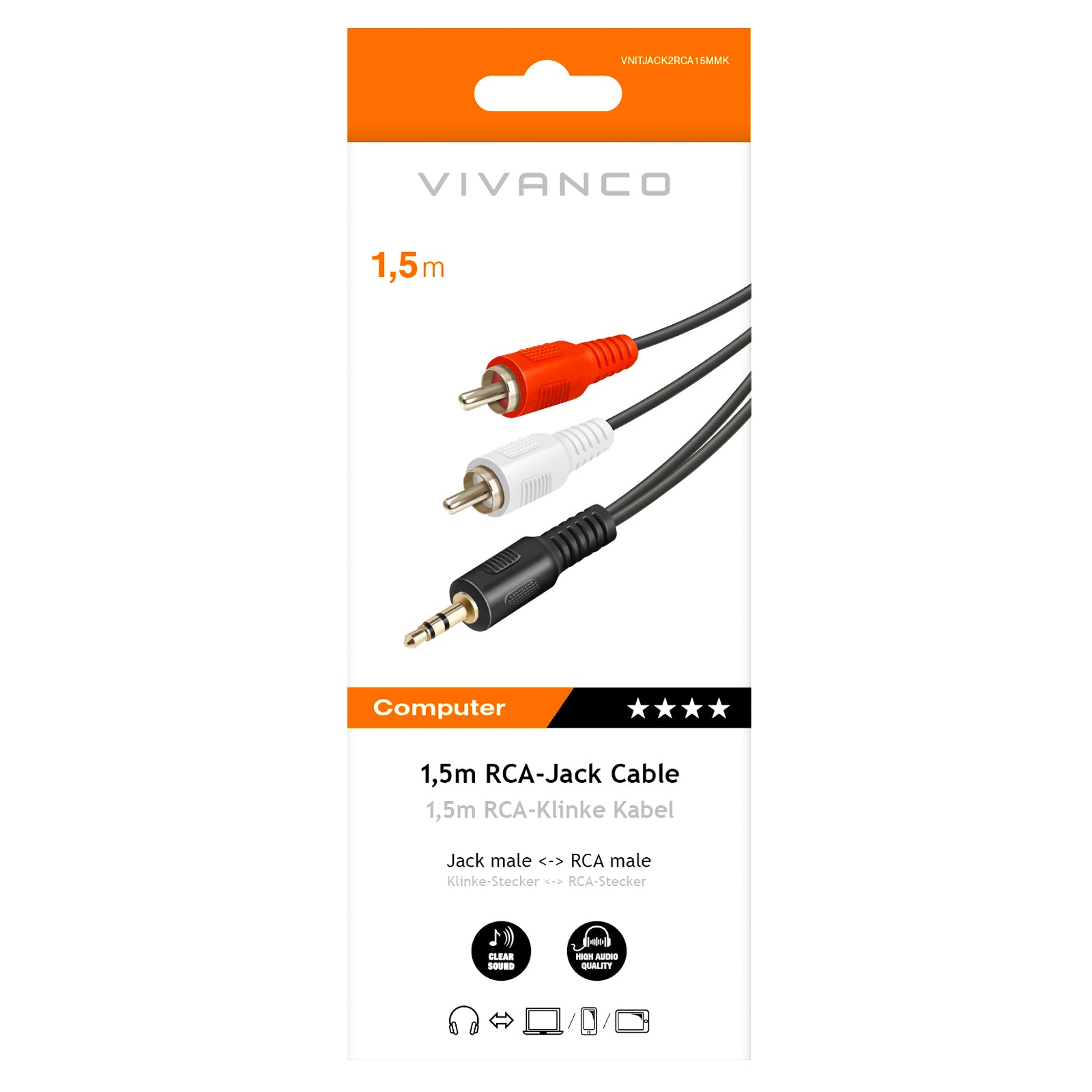 Cavo audio Jack 3,5mm/RCA