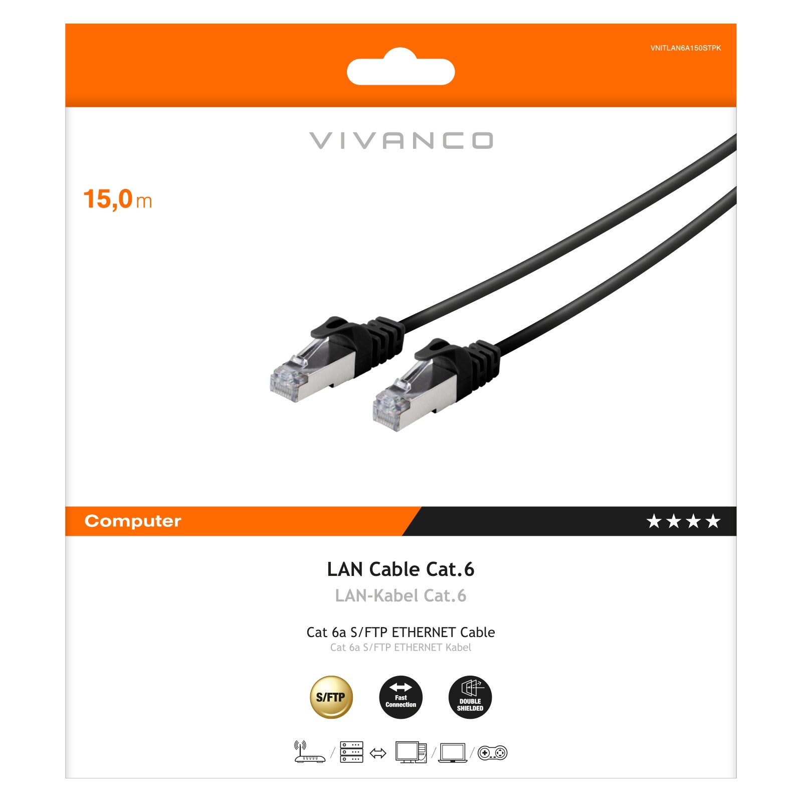 Cavo di rete S/FTP CAT 6a