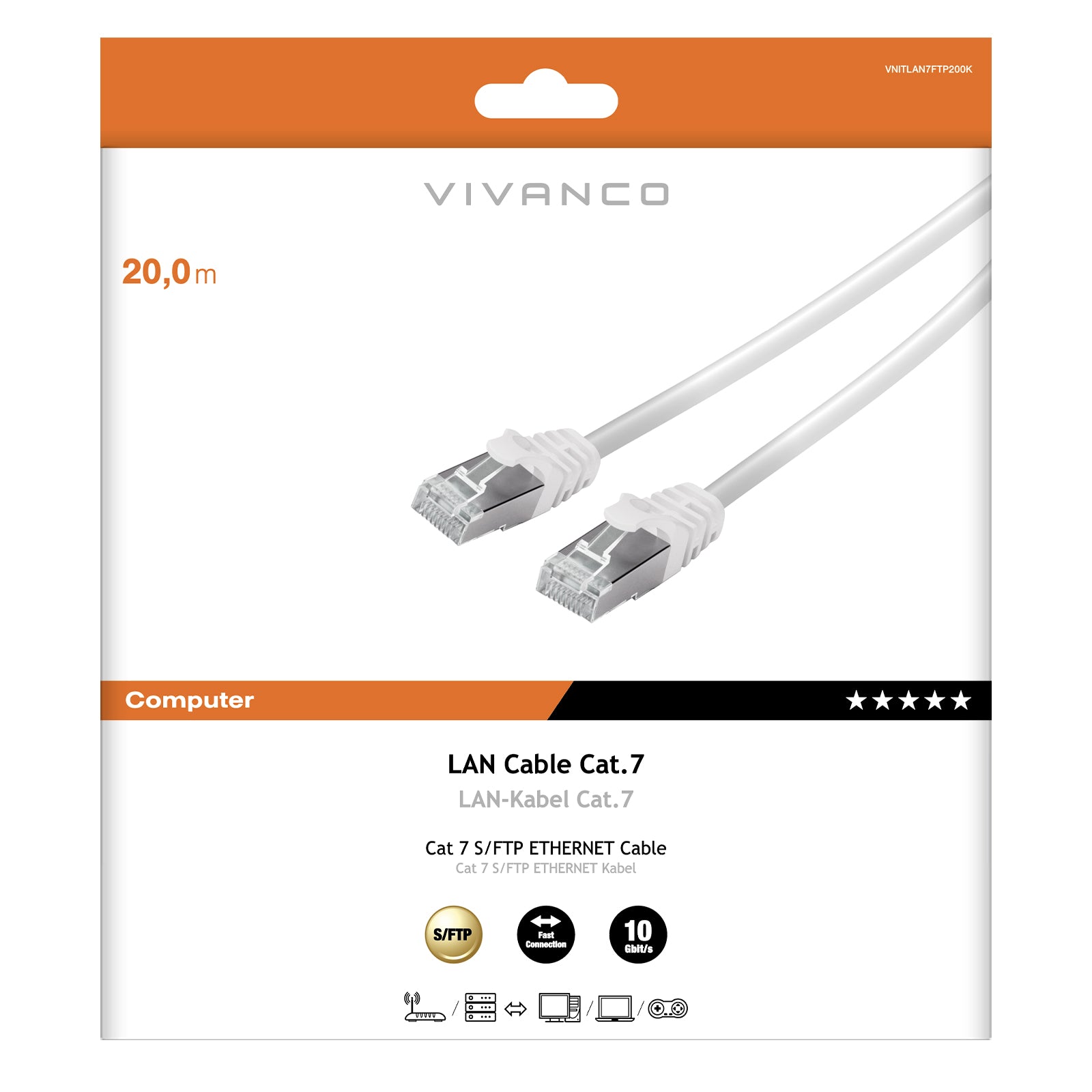 Cavo di rete S/FTP CAT 7