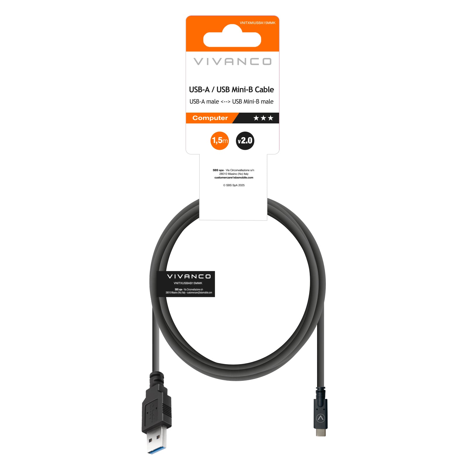 Cavo USB-A/Micro USB, 1,5m