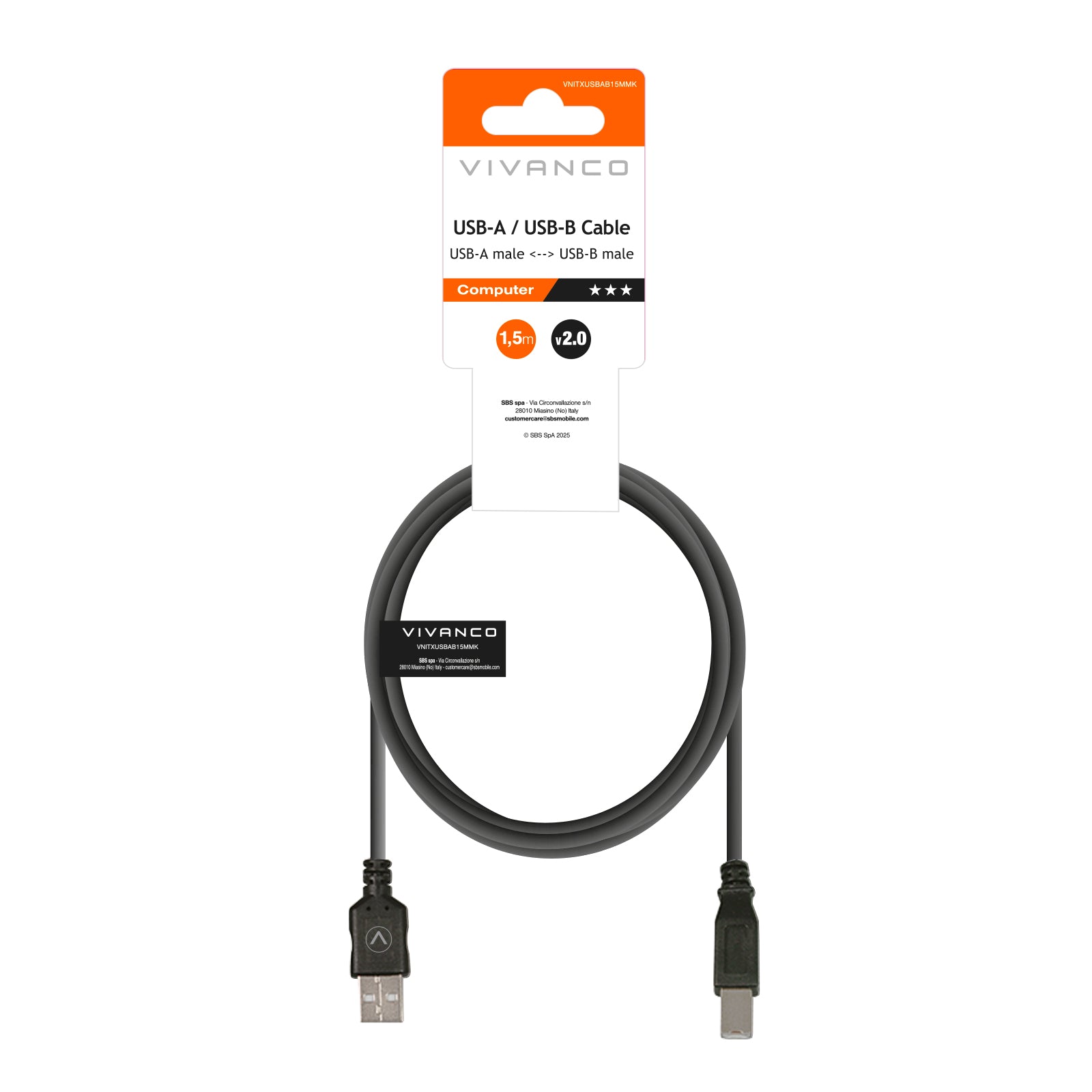 Cavo USB-A/Micro USB, 1,5m