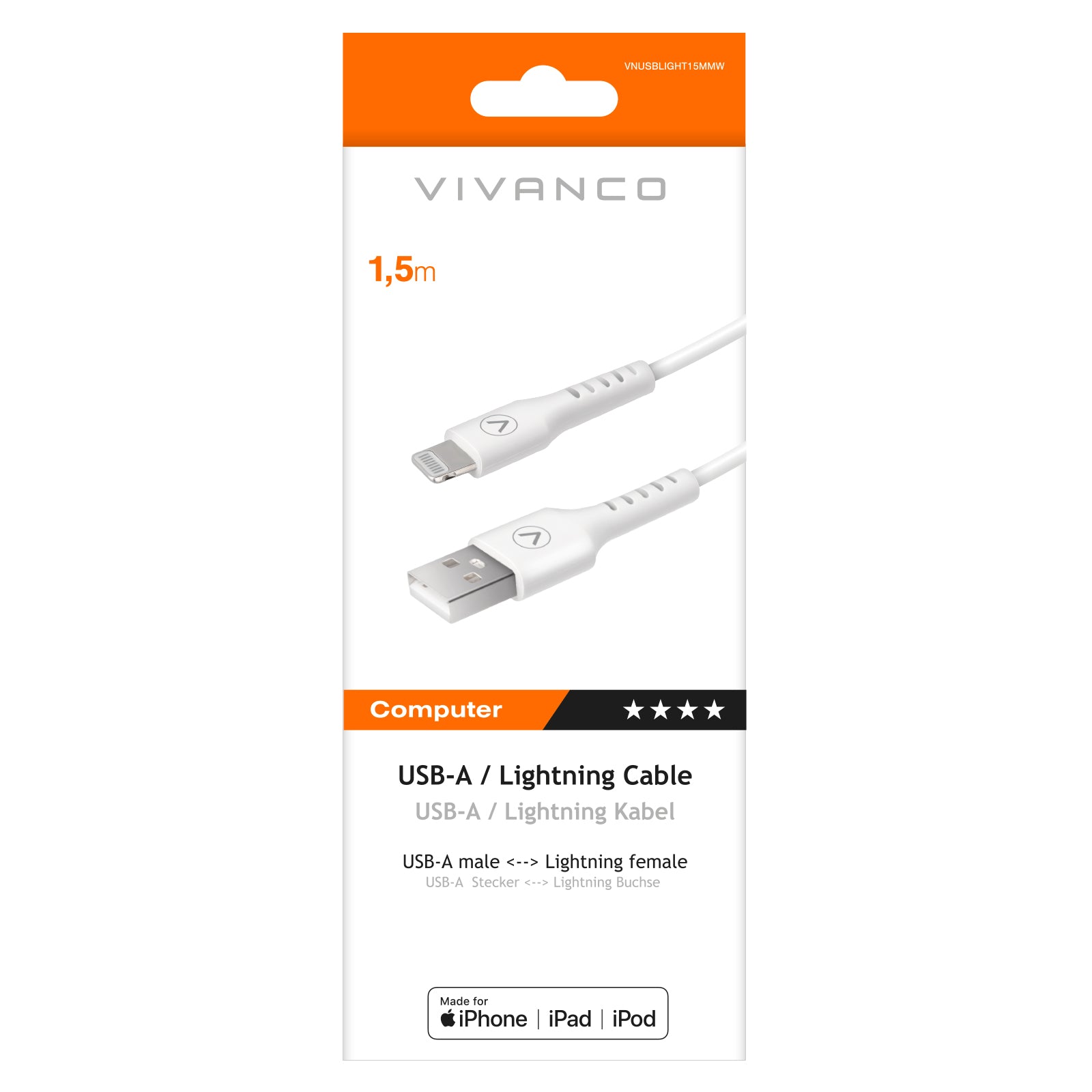 Cavo Lightning/USB-A 1,5m