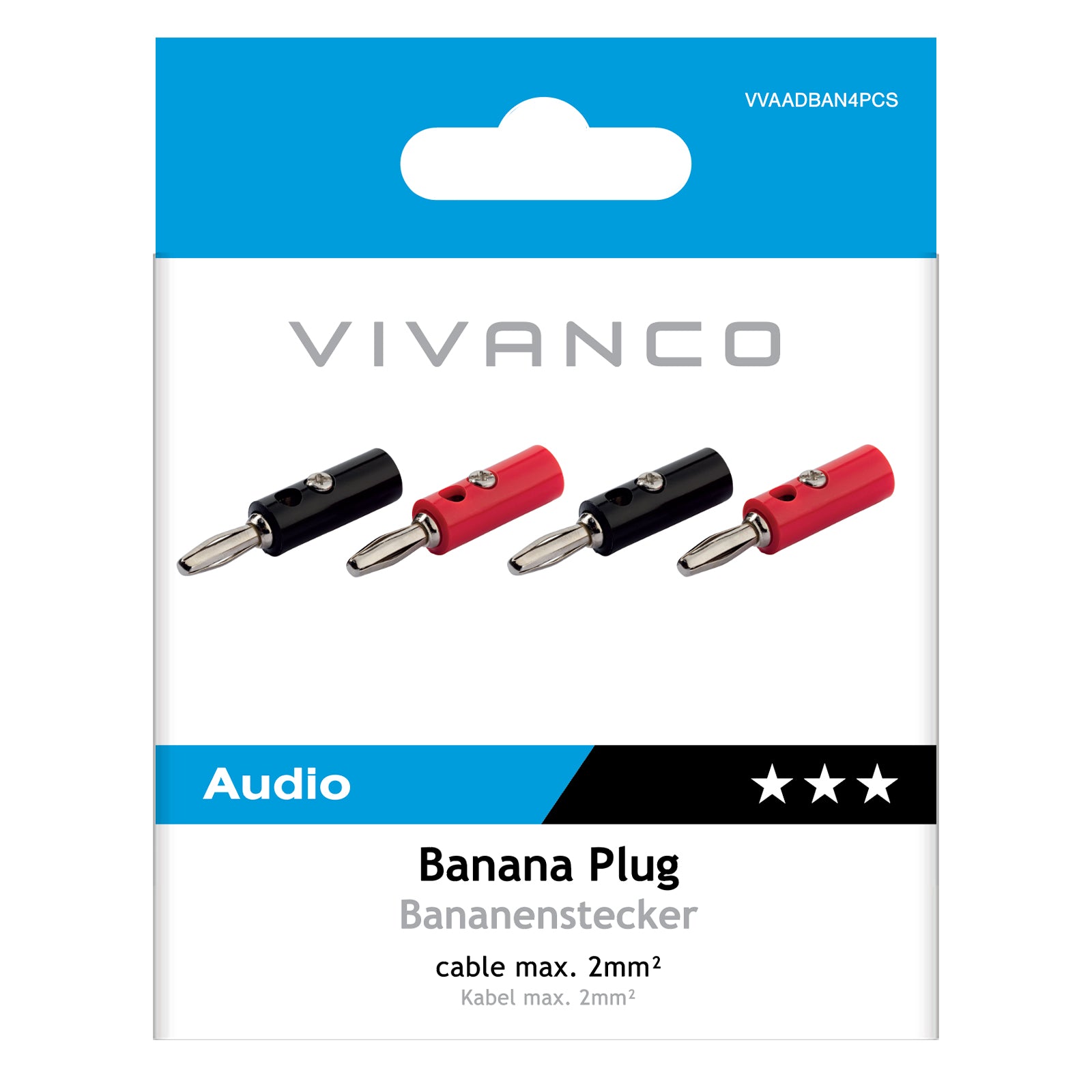 Set di 4 connettori a banana
