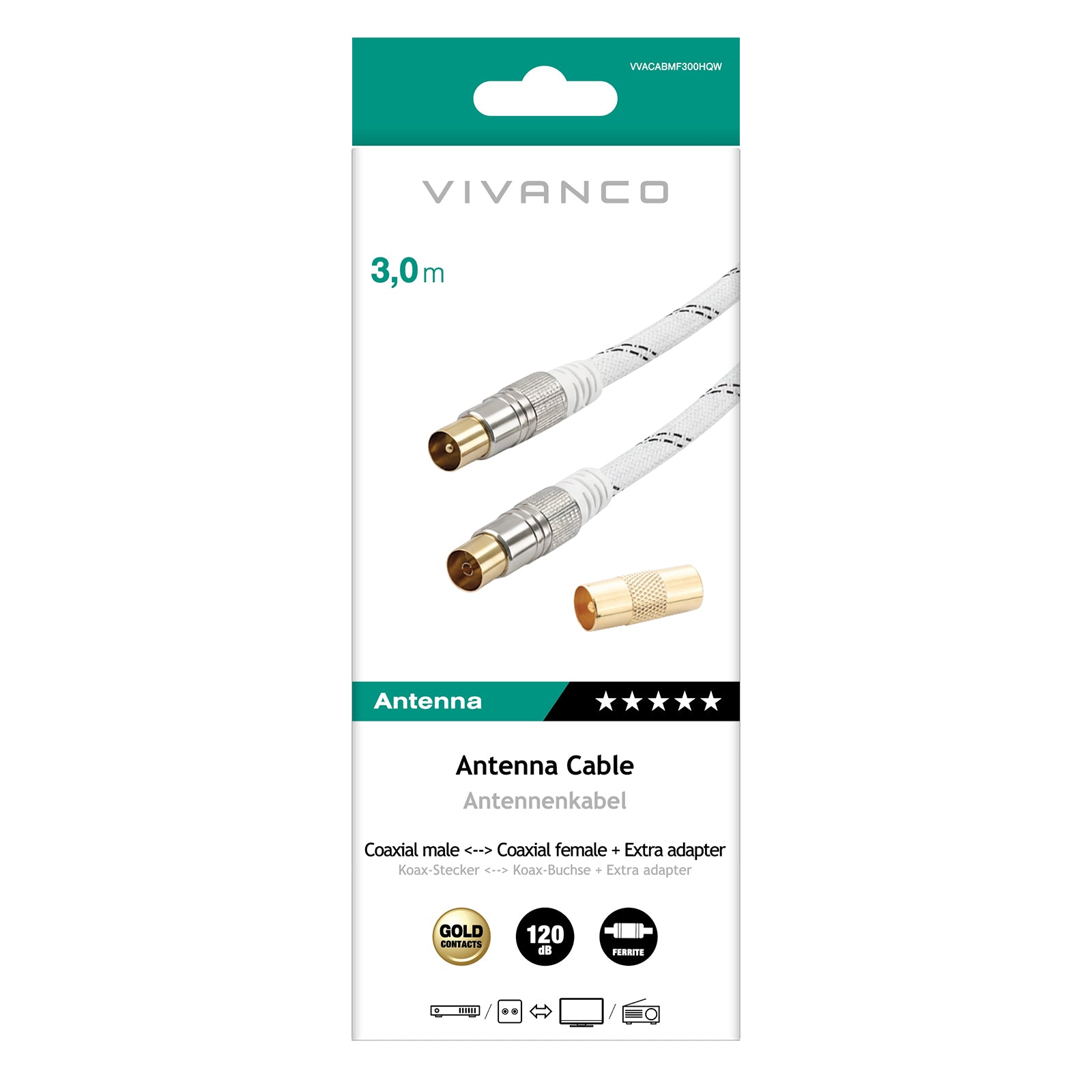 Cavo antenna HQ 120 dB