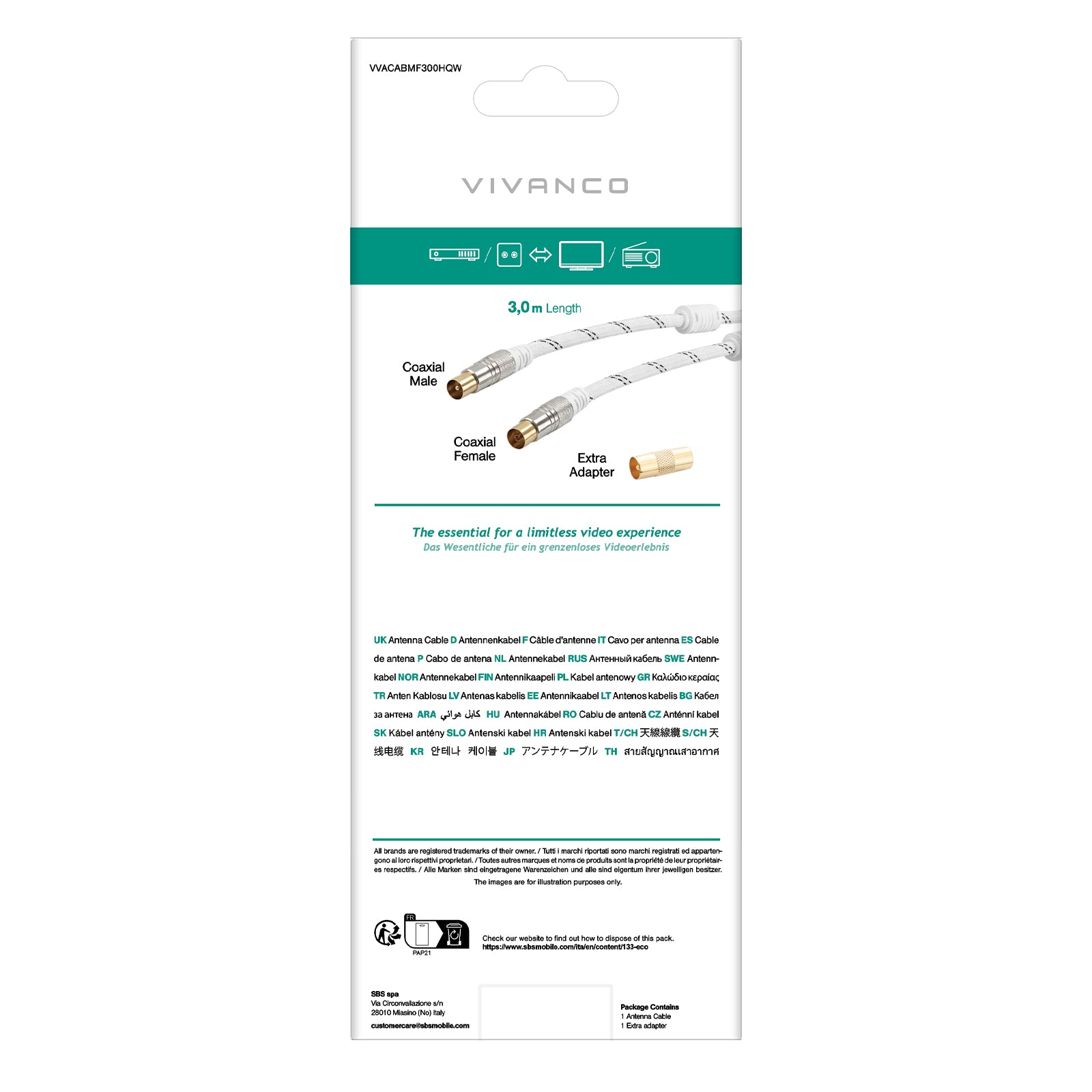 Cavo antenna HQ 120 dB