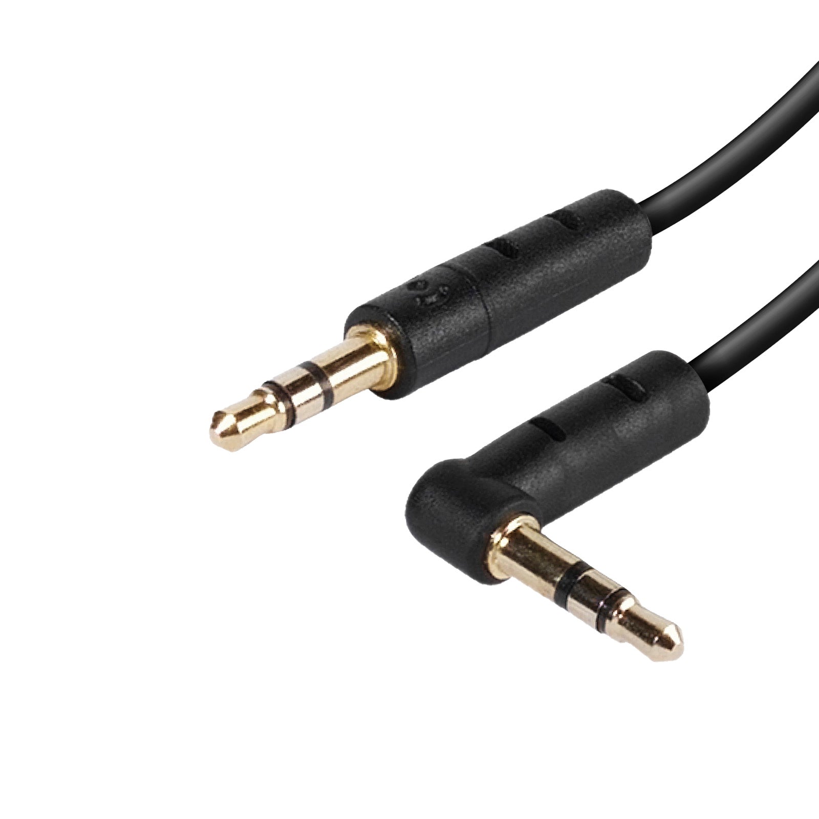 Abgewinkeltes Audiokabel, 3,5 m, Stecker auf Stecker, 0,5 m