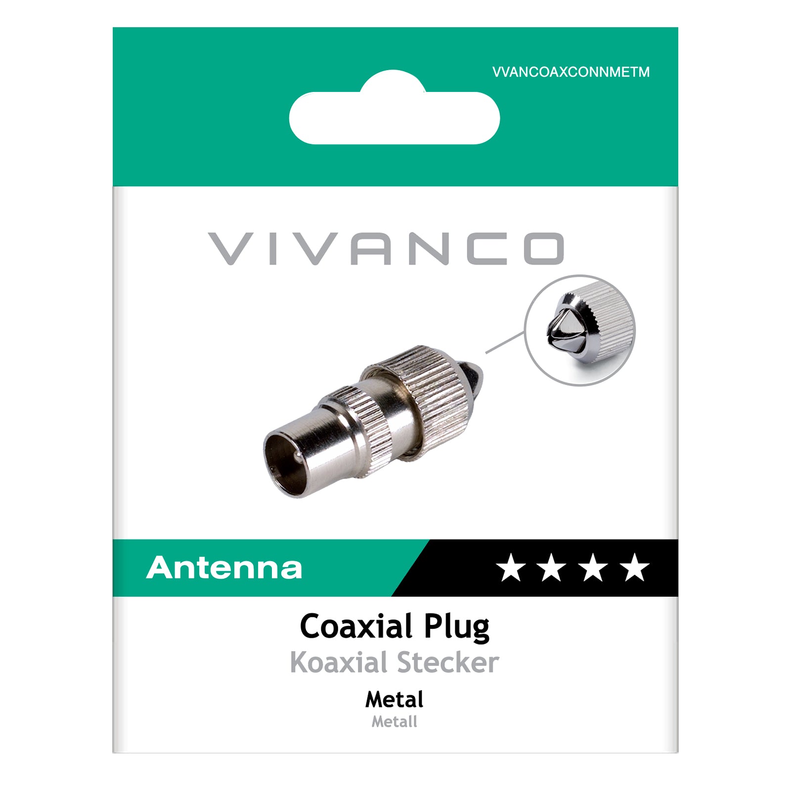 Connecteur coaxial en métal