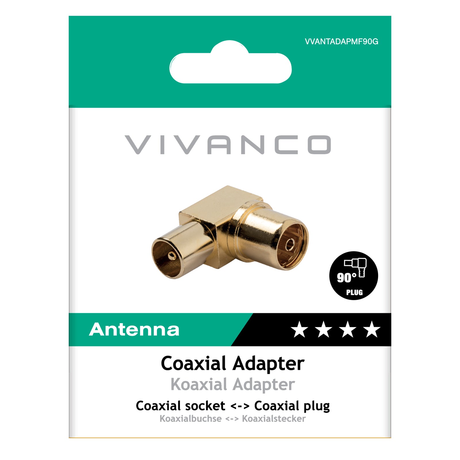 Adattatore coassiale angolato a 90°