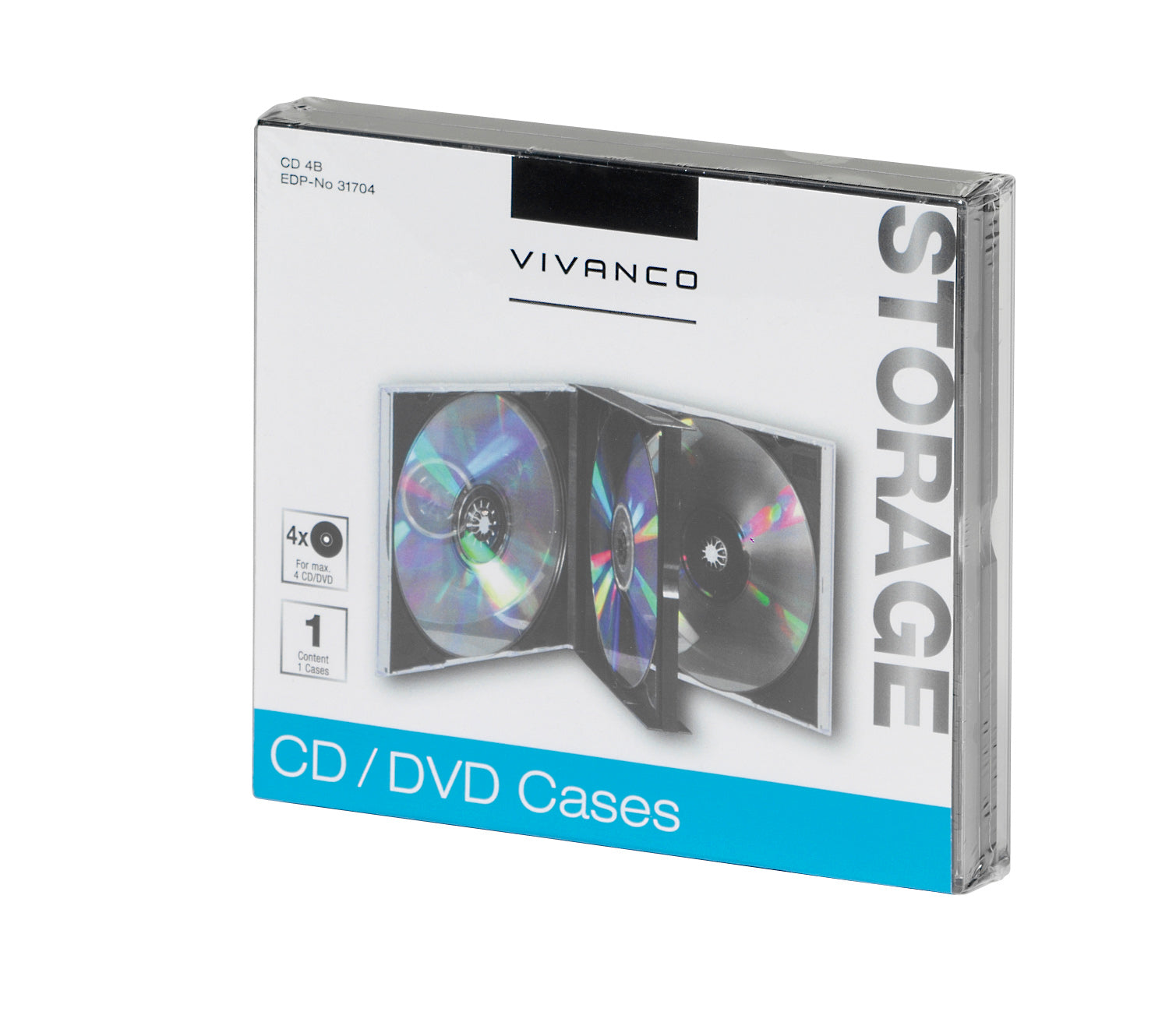 Custodia CD/DVD per 4 dischi