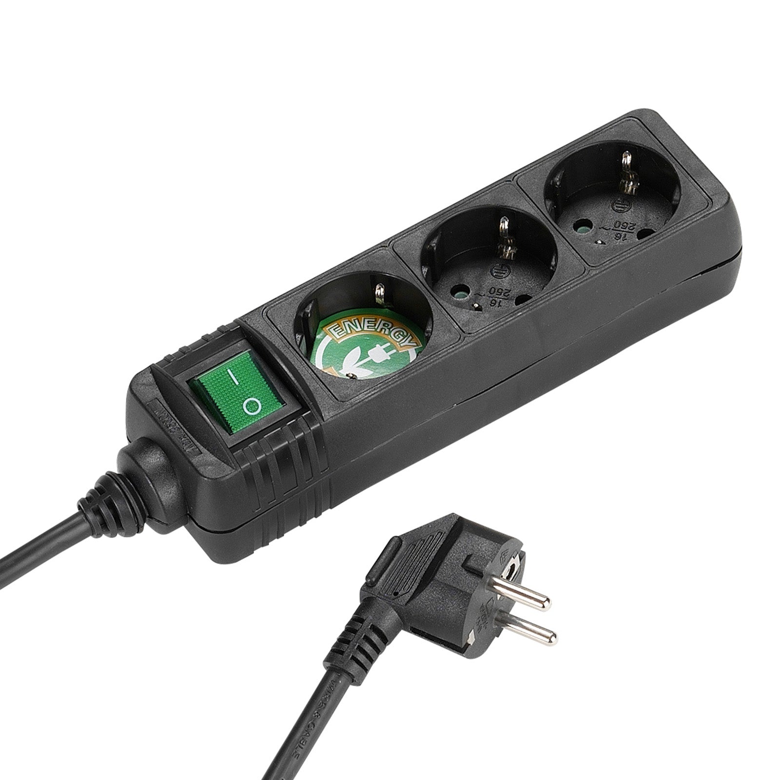 Power strip with 3 Schuko ports