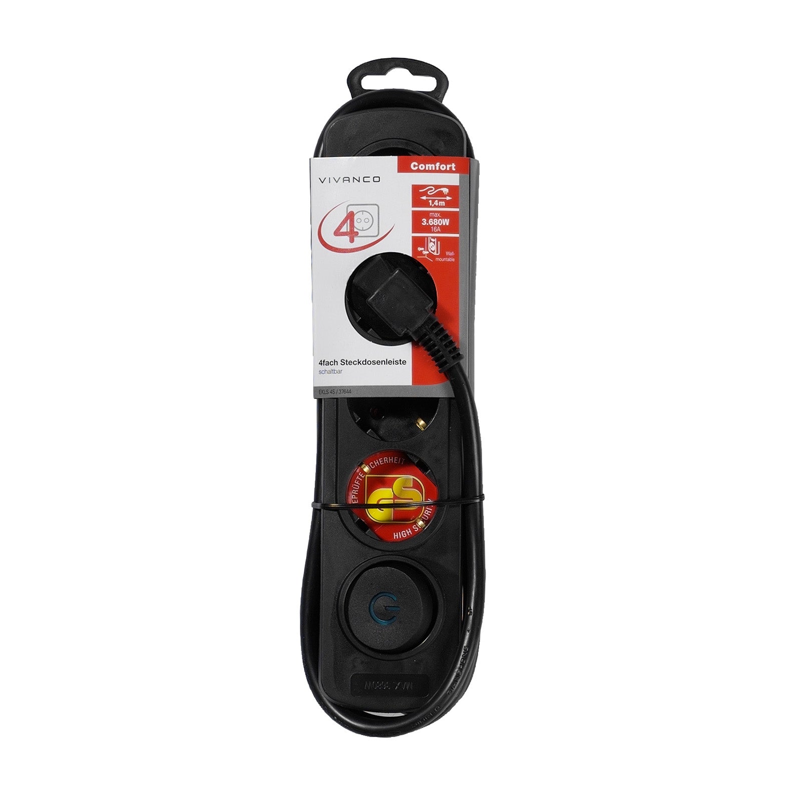 Power strip with 4 Schuko ports