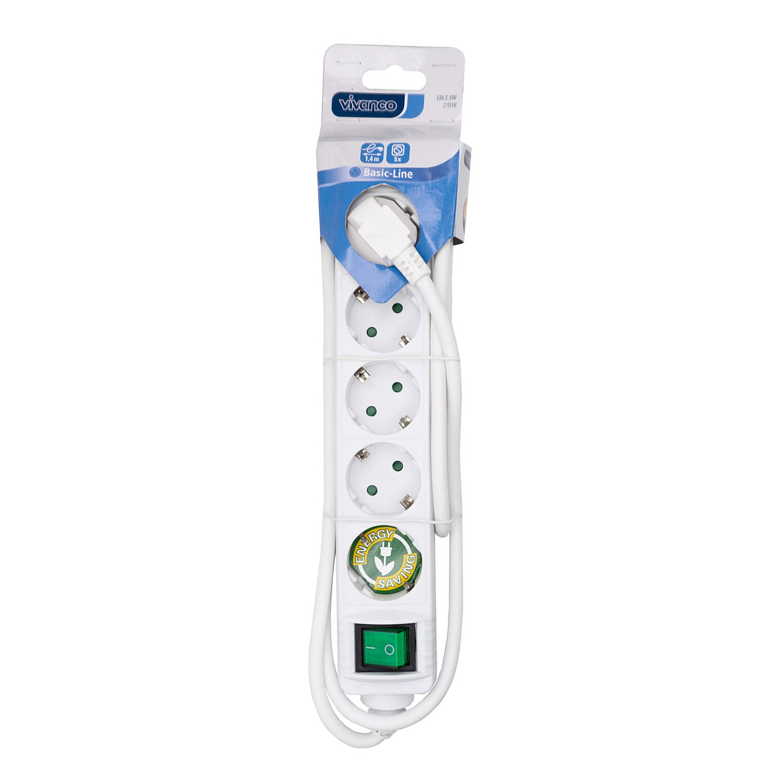 Power strip with 5 Schuko ports