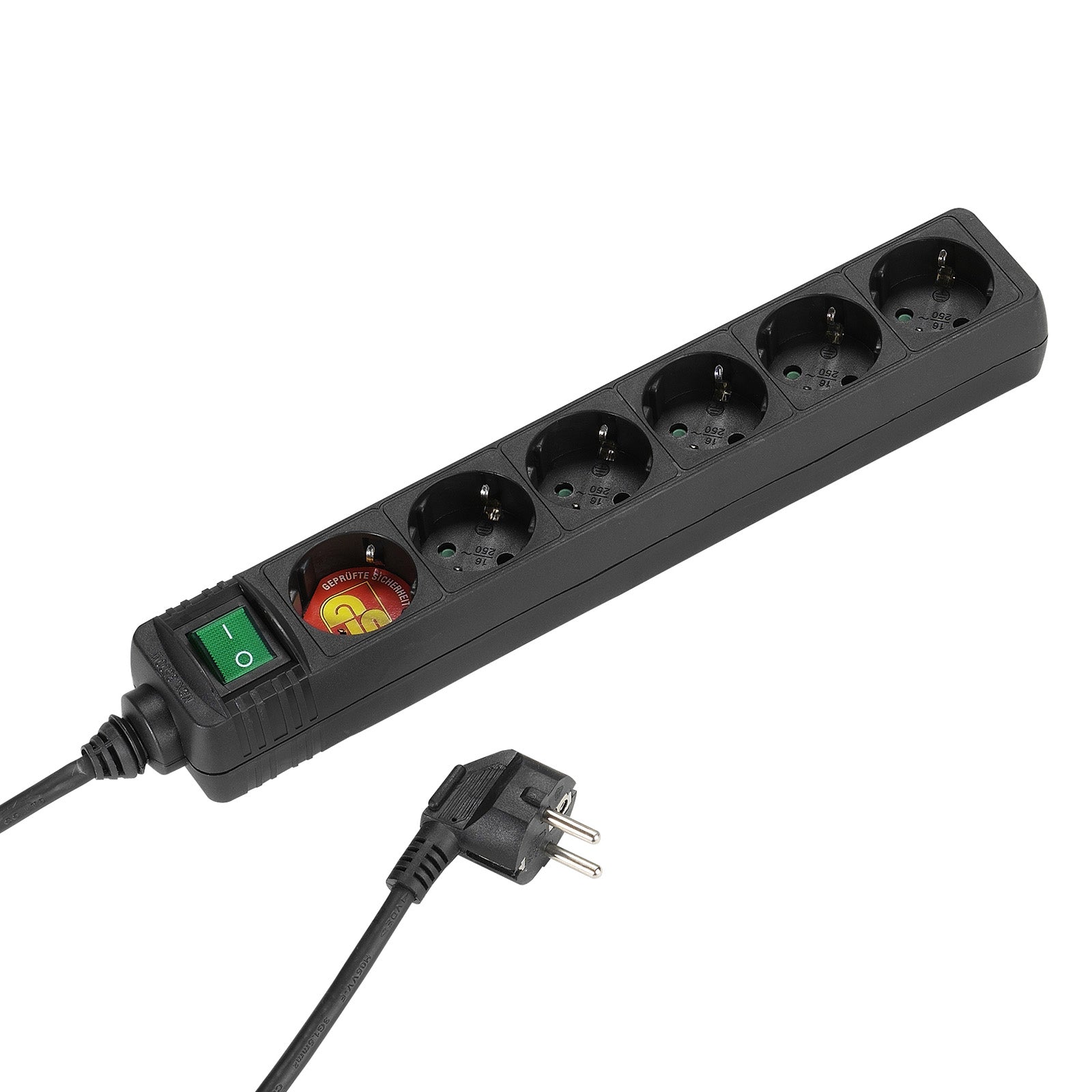 Power strip with 6 Schuko ports