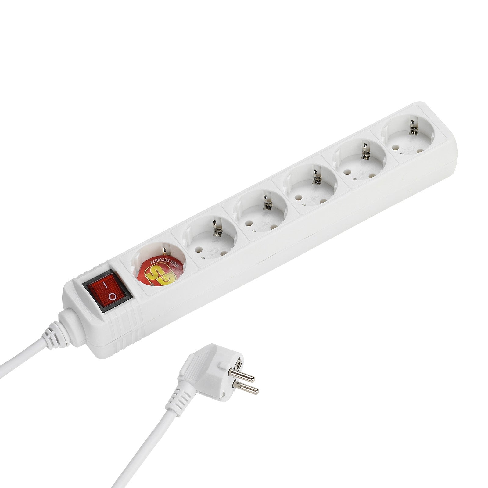 Power strip with 6 Schuko ports
