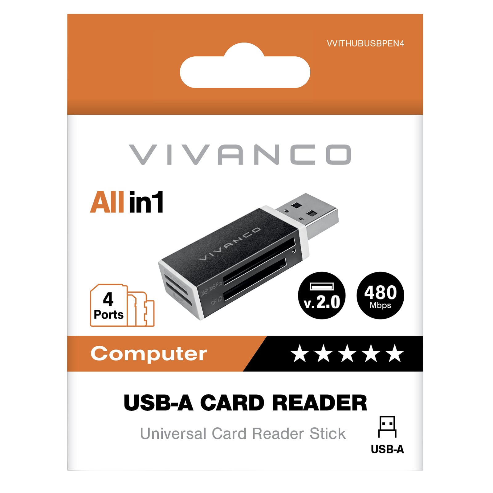 Lettore di schede dotato di USB-A 2.0