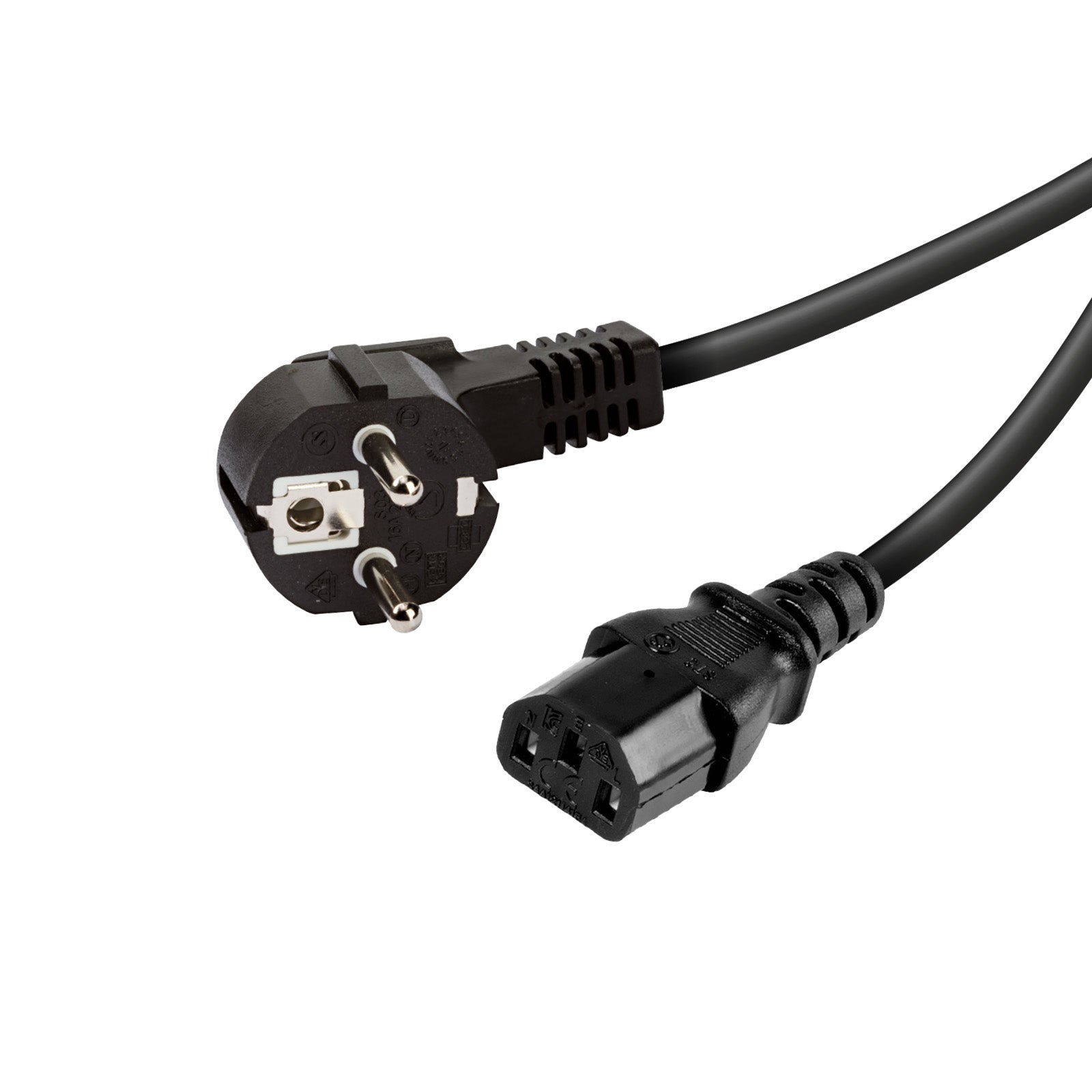 Schuko power cord with IEC socket