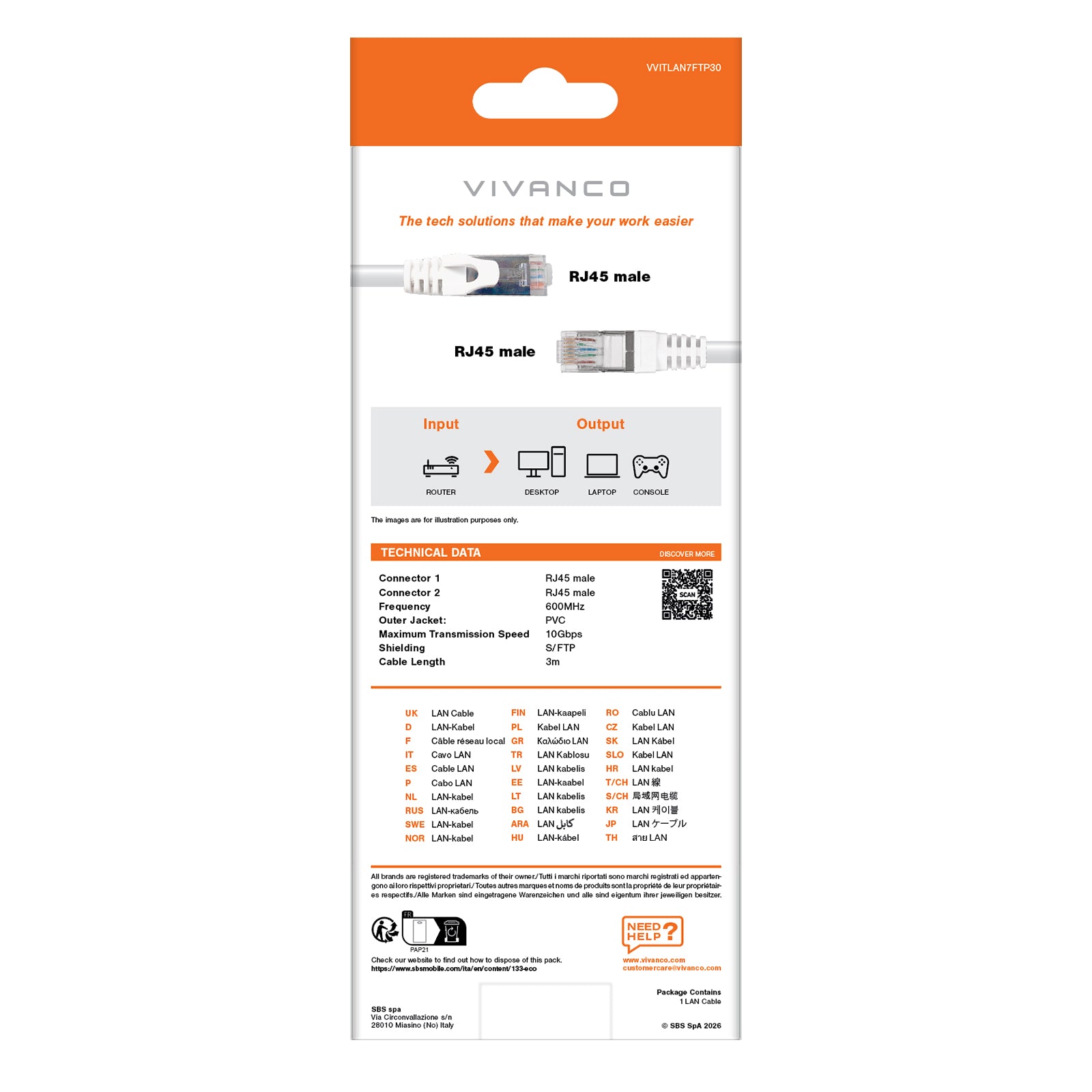 Cable de red S/FTP CAT 7