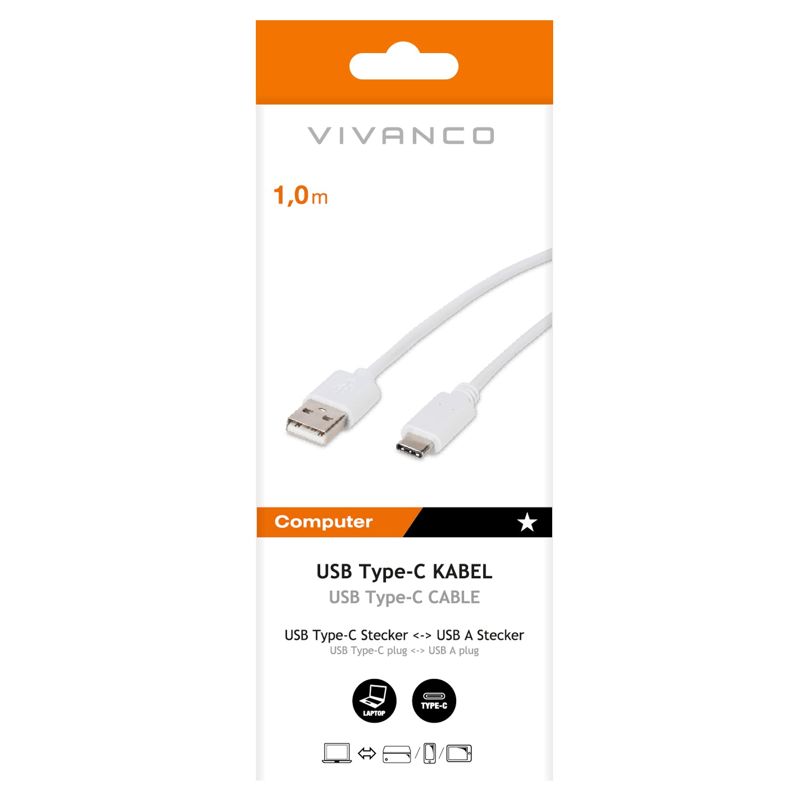 Cavo USB-A a USB-C, 1 m