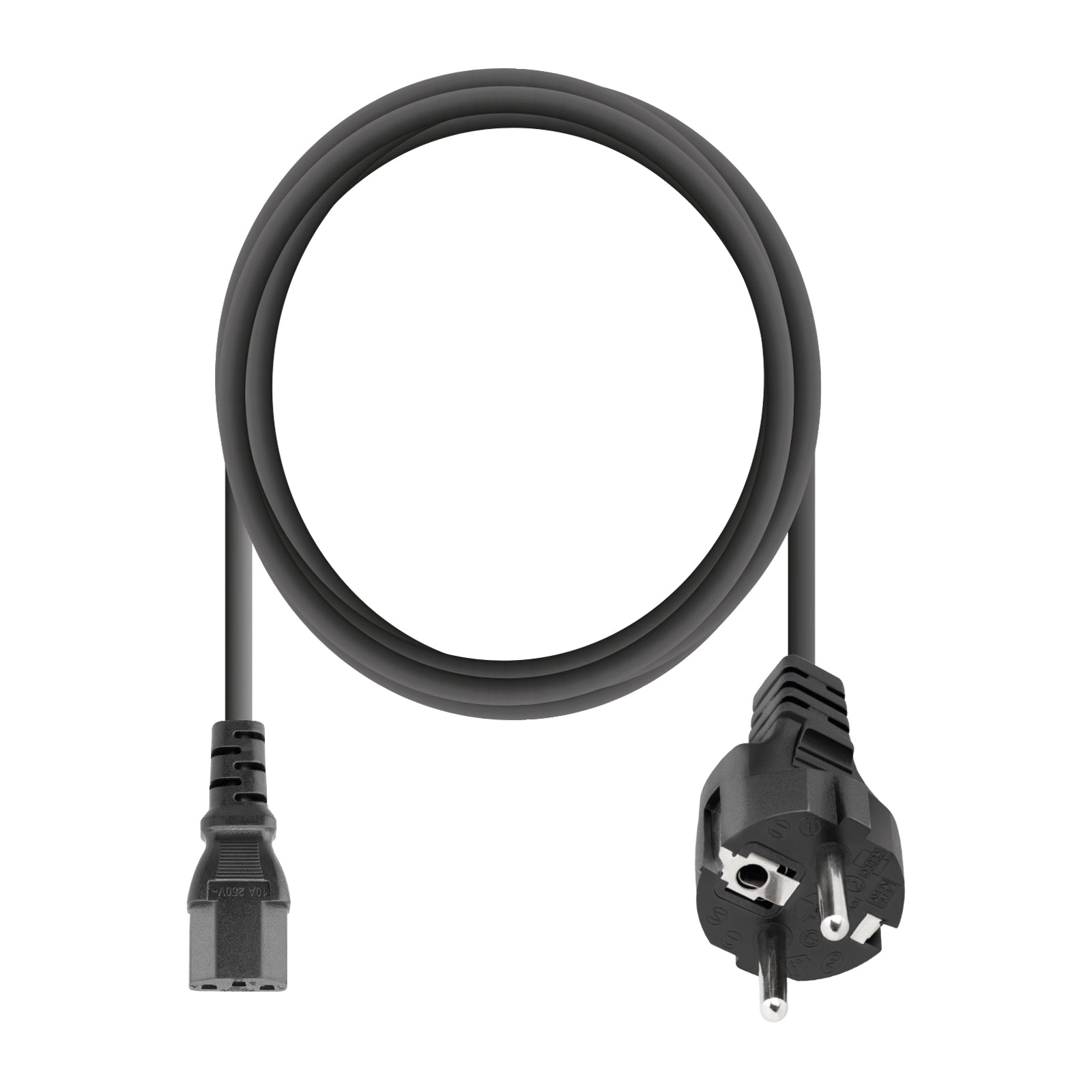 Schuko power cord with IEC socket